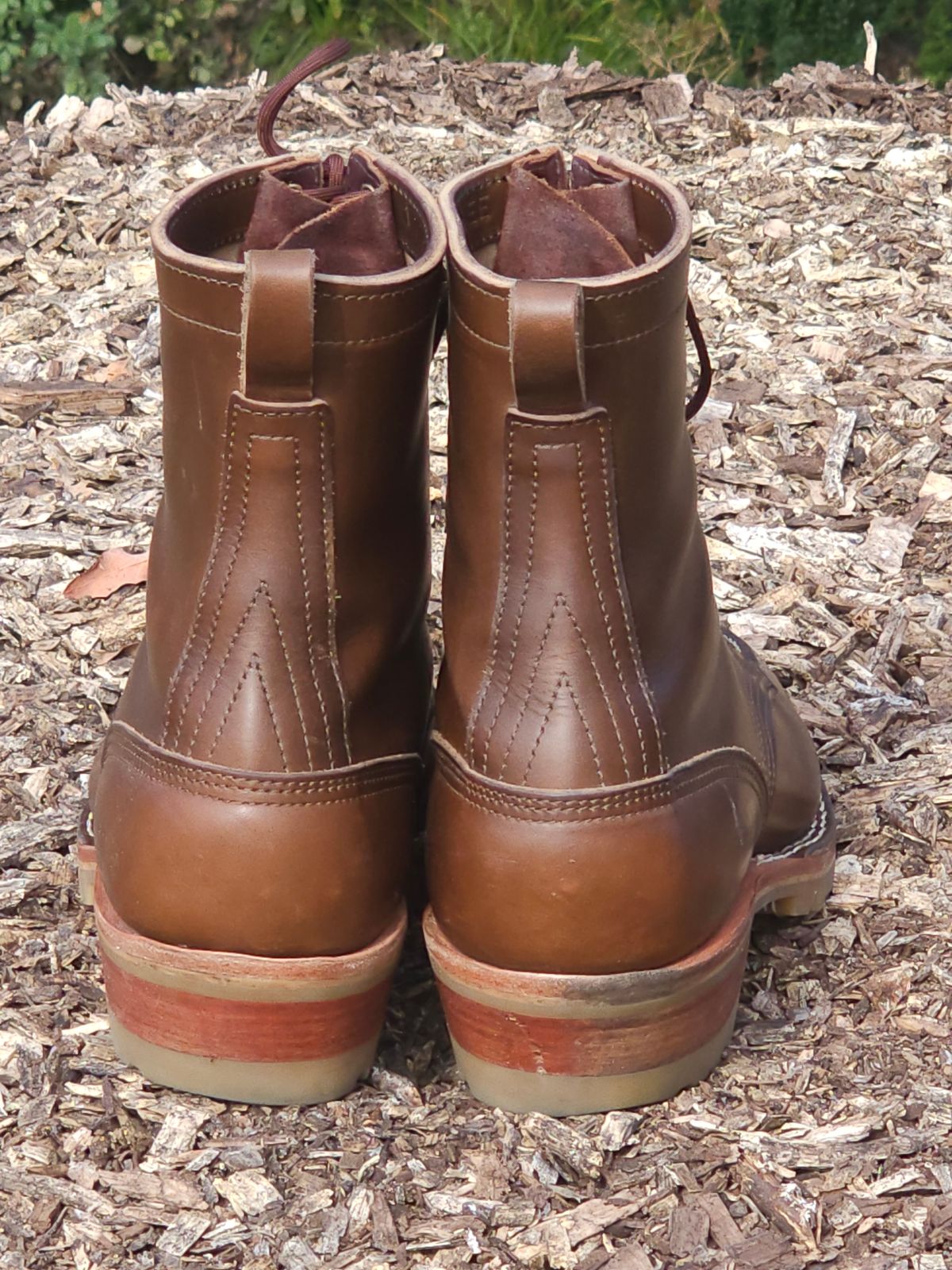 Photo by fozzie_the_bear on November 4, 2023 of the Nicks DomePro in Horween British Tan Chromexcel.