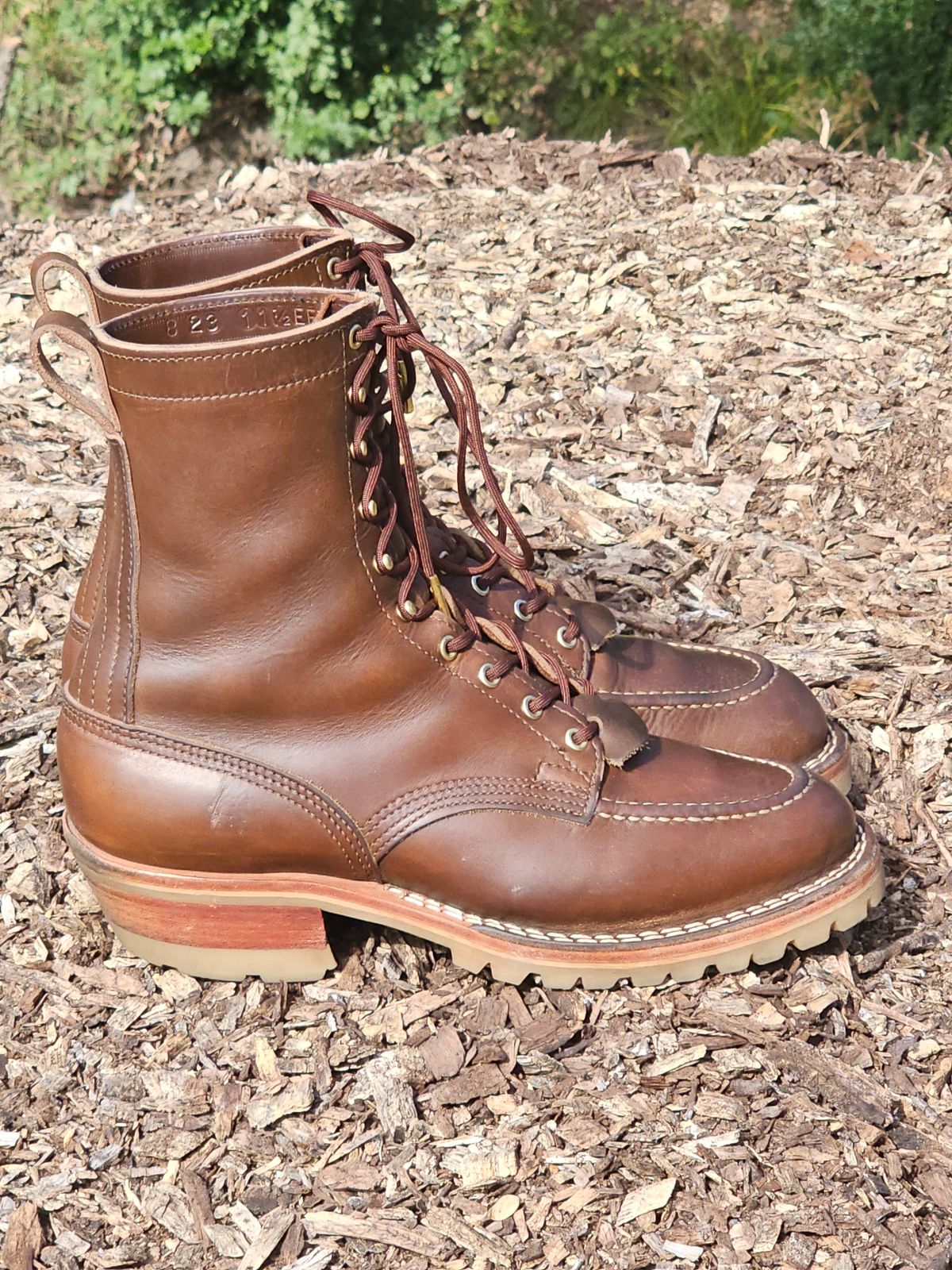 Photo by fozzie_the_bear on November 4, 2023 of the Nicks DomePro in Horween British Tan Chromexcel.