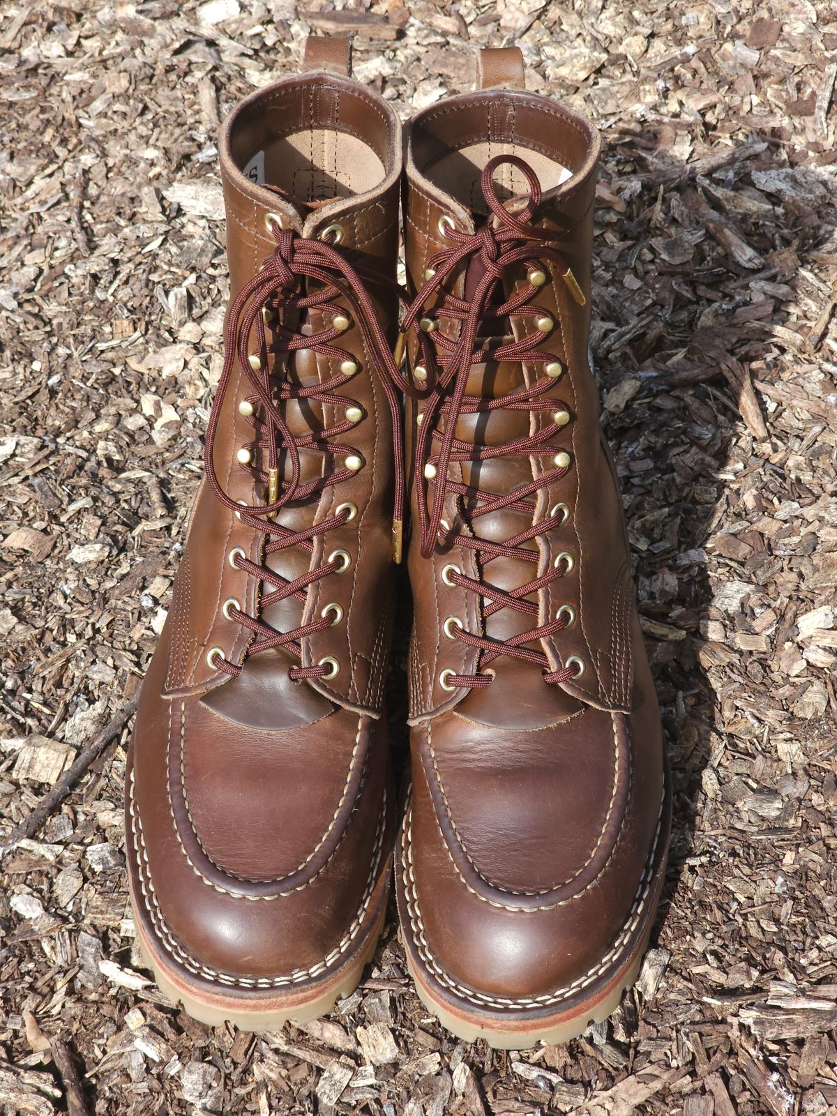 Photo by fozzie_the_bear on November 4, 2023 of the Nicks DomePro in Horween British Tan Chromexcel.