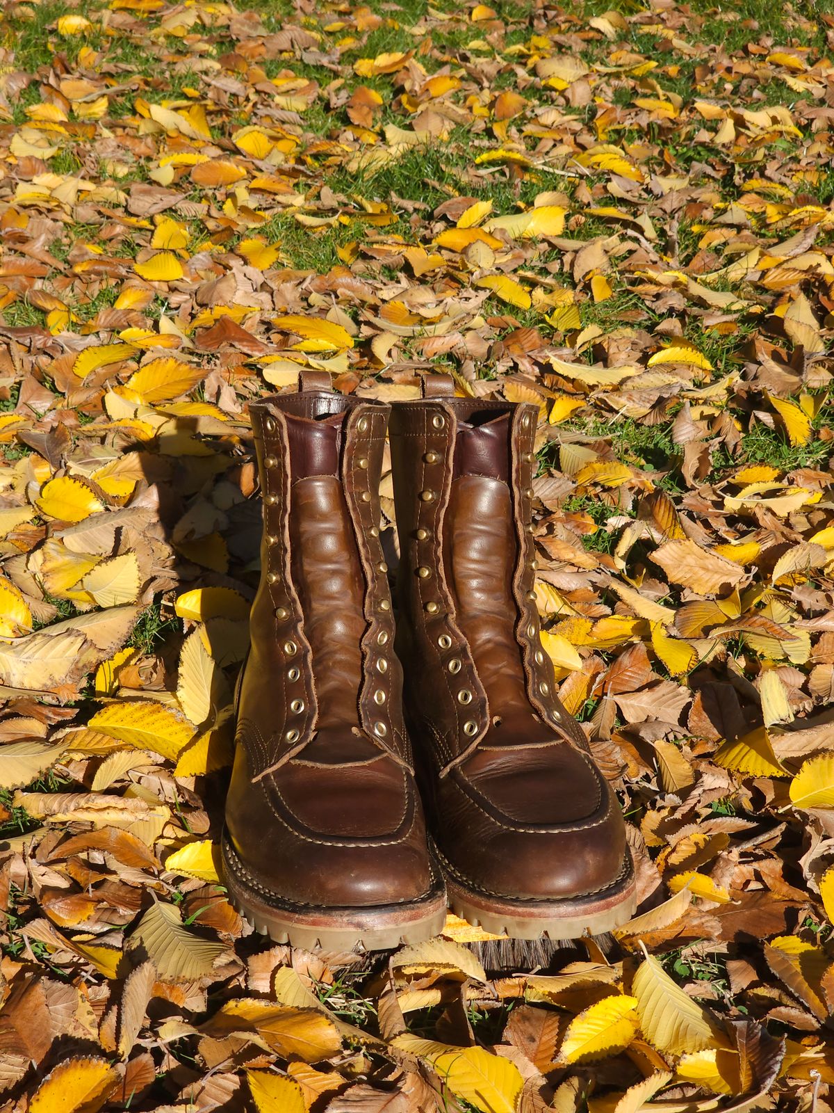 Photo by fozzie_the_bear on December 4, 2023 of the Nicks DomePro in Horween British Tan Chromexcel.