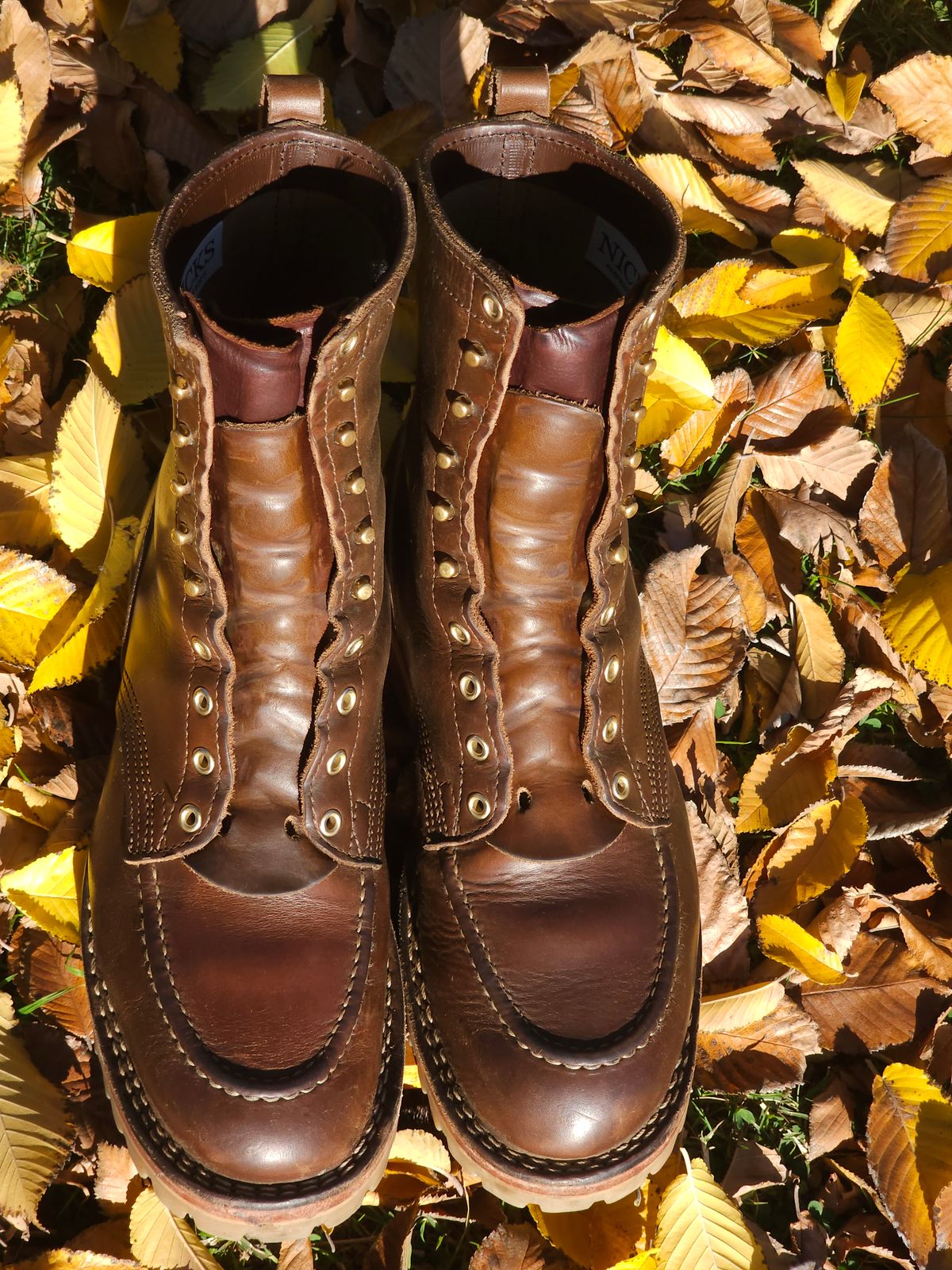 Photo by fozzie_the_bear on December 4, 2023 of the Nicks DomePro in Horween British Tan Chromexcel.