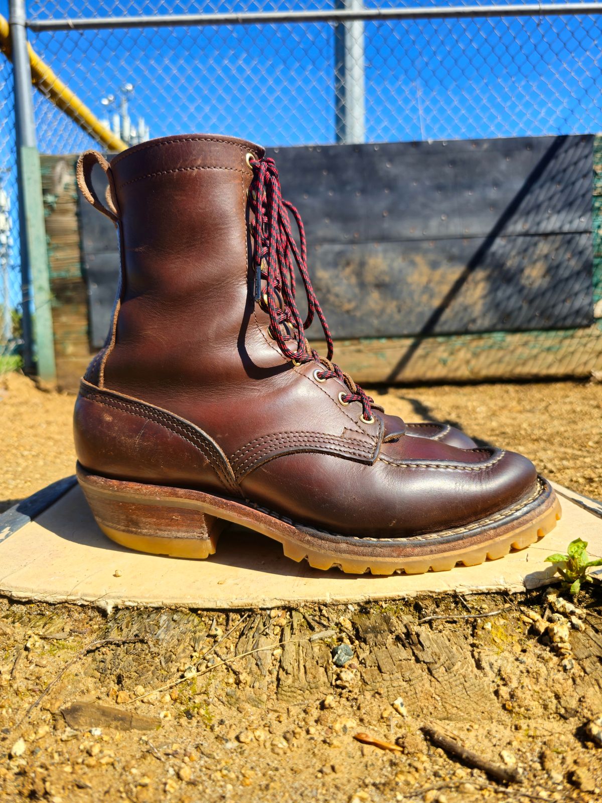 Photo by fozzie_the_bear on April 4, 2024 of the Nicks DomePro in Horween British Tan Chromexcel.
