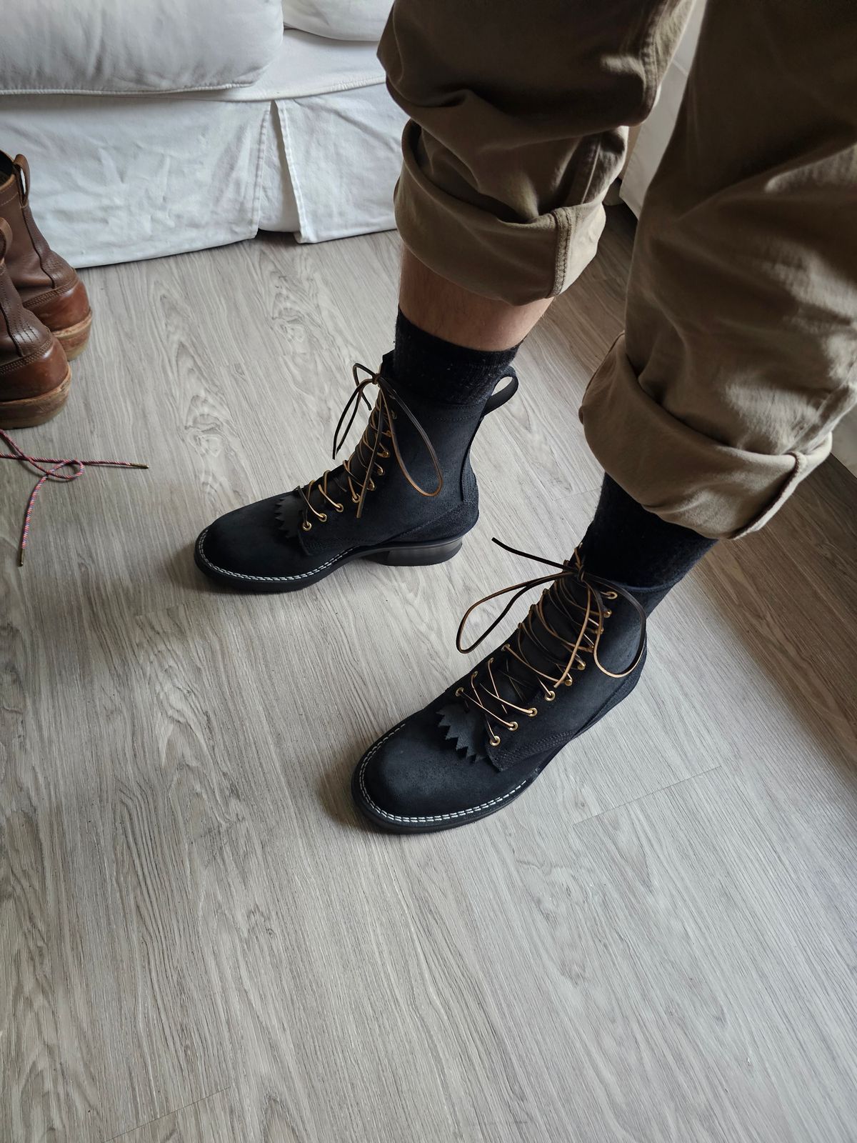 Photo by fozzie_the_bear on July 20, 2024 of the Nicks Ranger in Seidel MaxSupport Black Roughout.