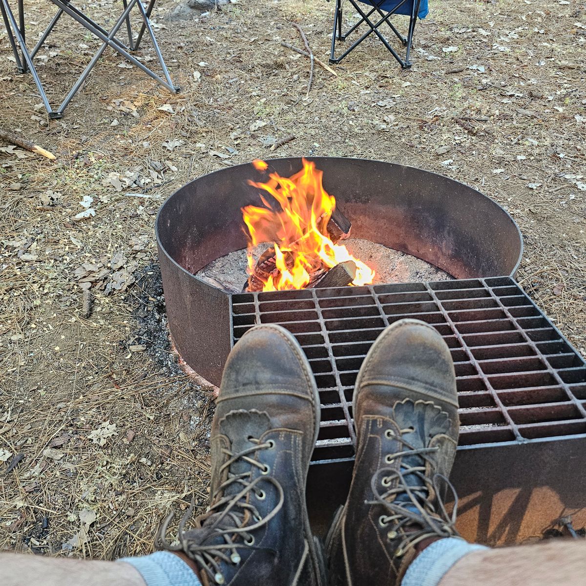 Photo by fozzie_the_bear on June 13, 2025 of the Truman Cap Toe Boot in Horween Java Waxed Flesh.