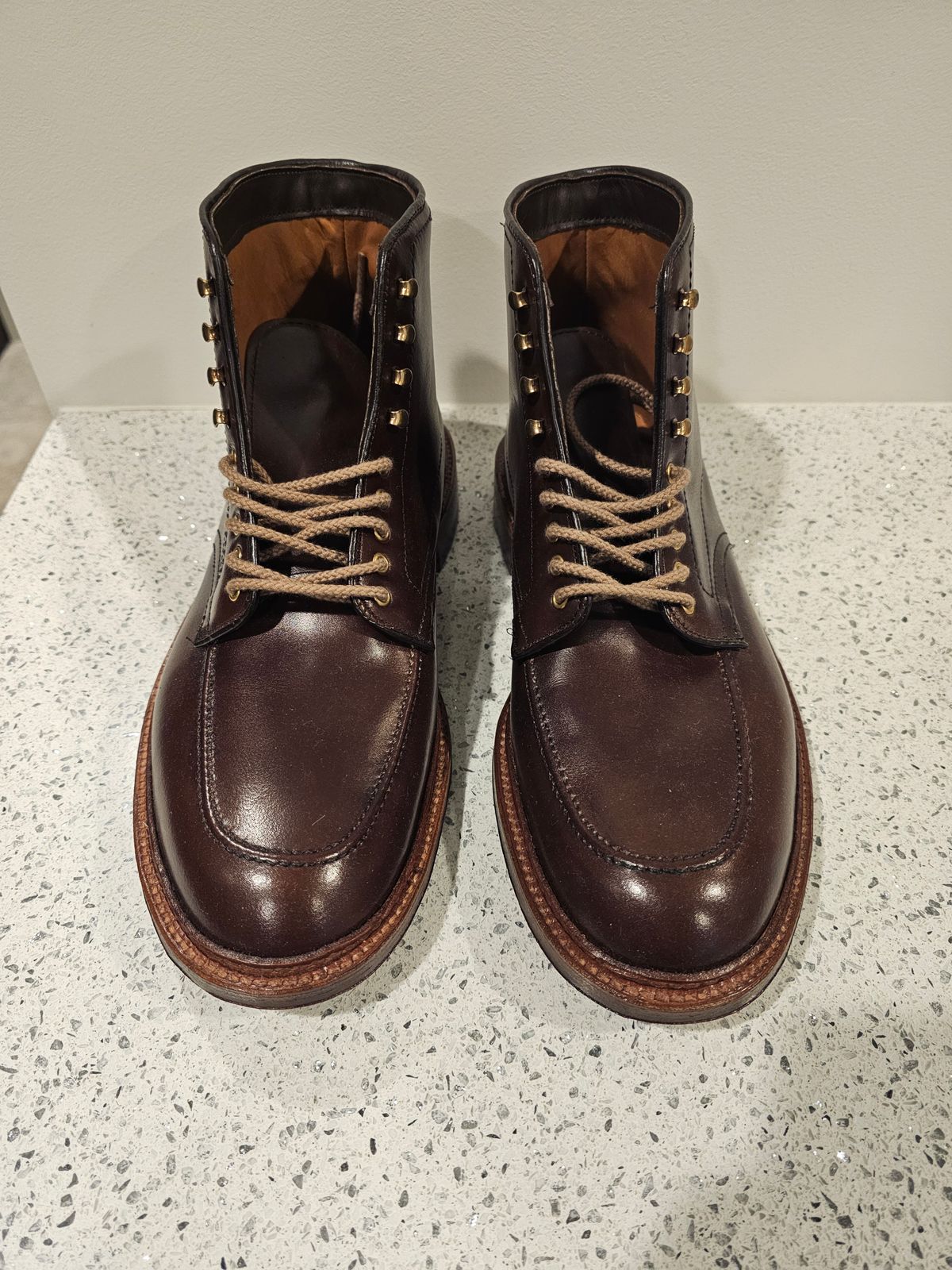 Photo by cgbaird2 on September 16, 2024 of the Alden Indy Boot in Brown Calfskin.