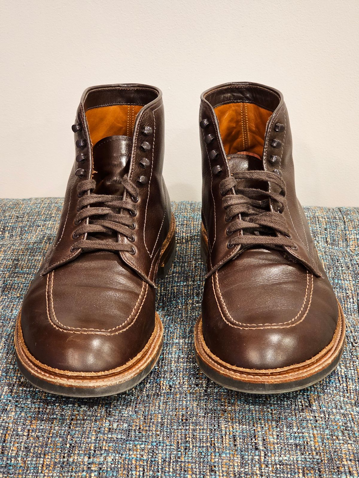 Photo by cgbaird2 on June 16, 2021 of the Alden Indy Boot in D'Annonay Choco Rusticalf.