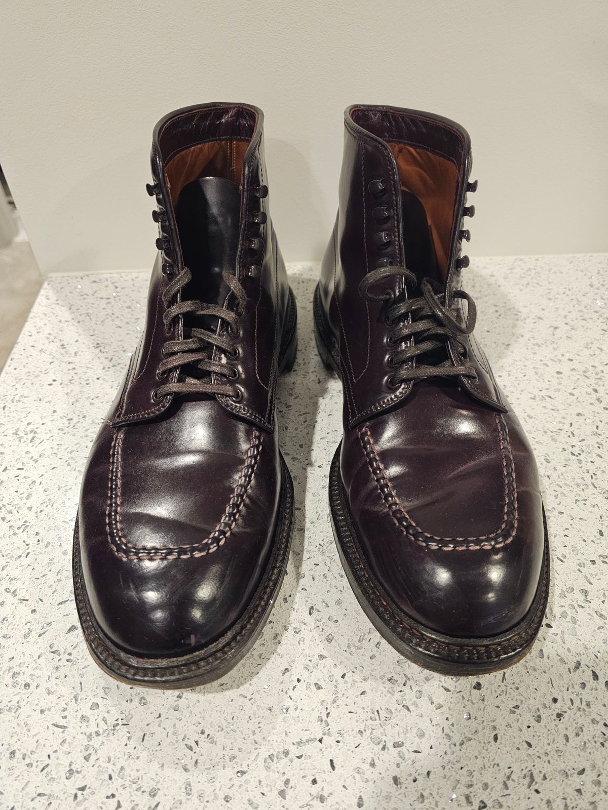 Photo by cgbaird2 on September 16, 2024 of the Alden Indy Boot in Horween Color 8 Shell Cordovan.
