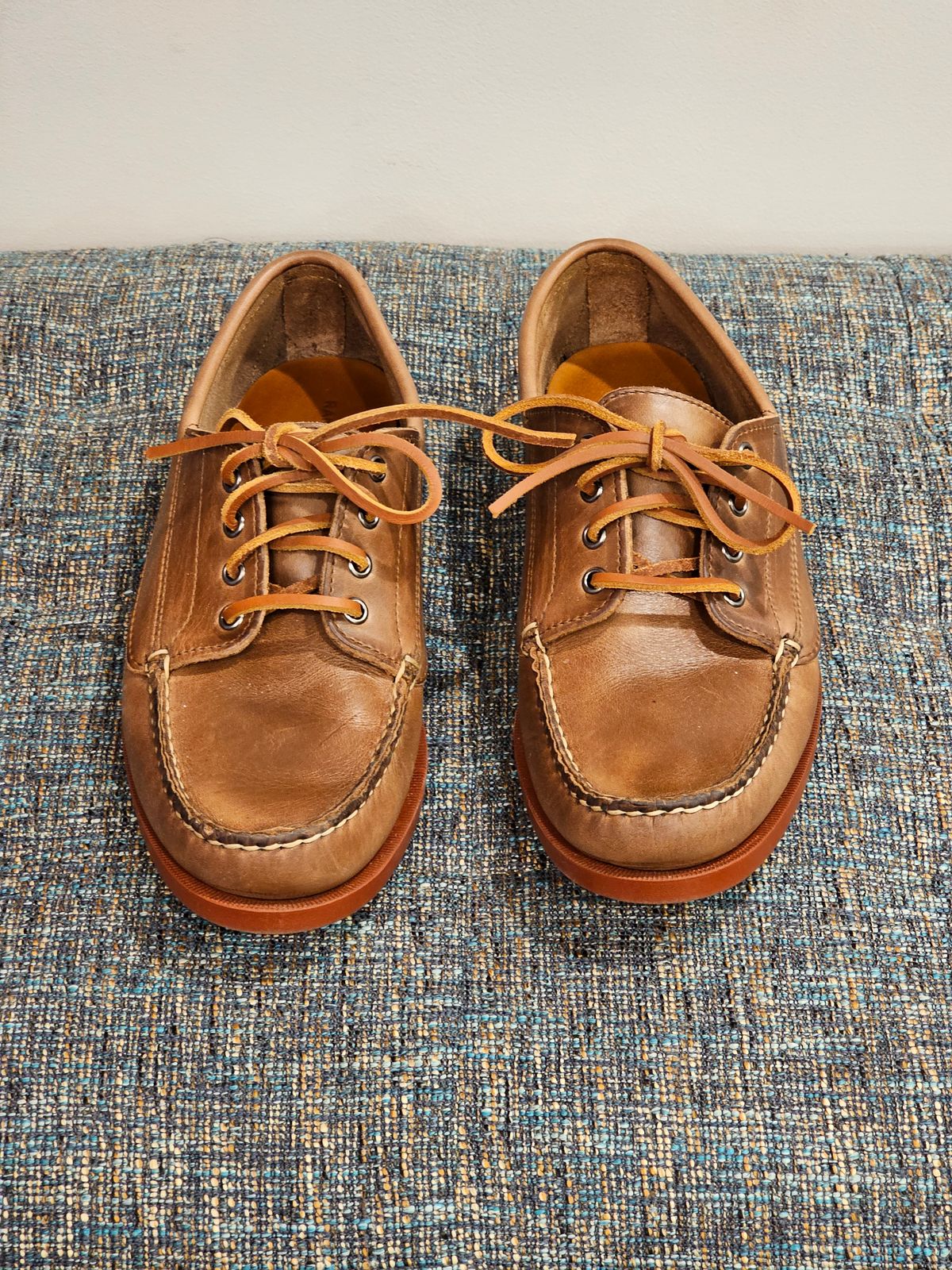 Photo by cgbaird2 on August 12, 2023 of the Rancourt & Co. Classic Ranger-Moc in Horween Natural Chromexcel.