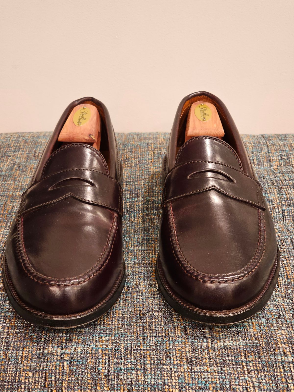 Photo by cgbaird2 on May 7, 2023 of the Alden Leisure Handsewn Moccasin in Horween Color 8 Shell Cordovan.