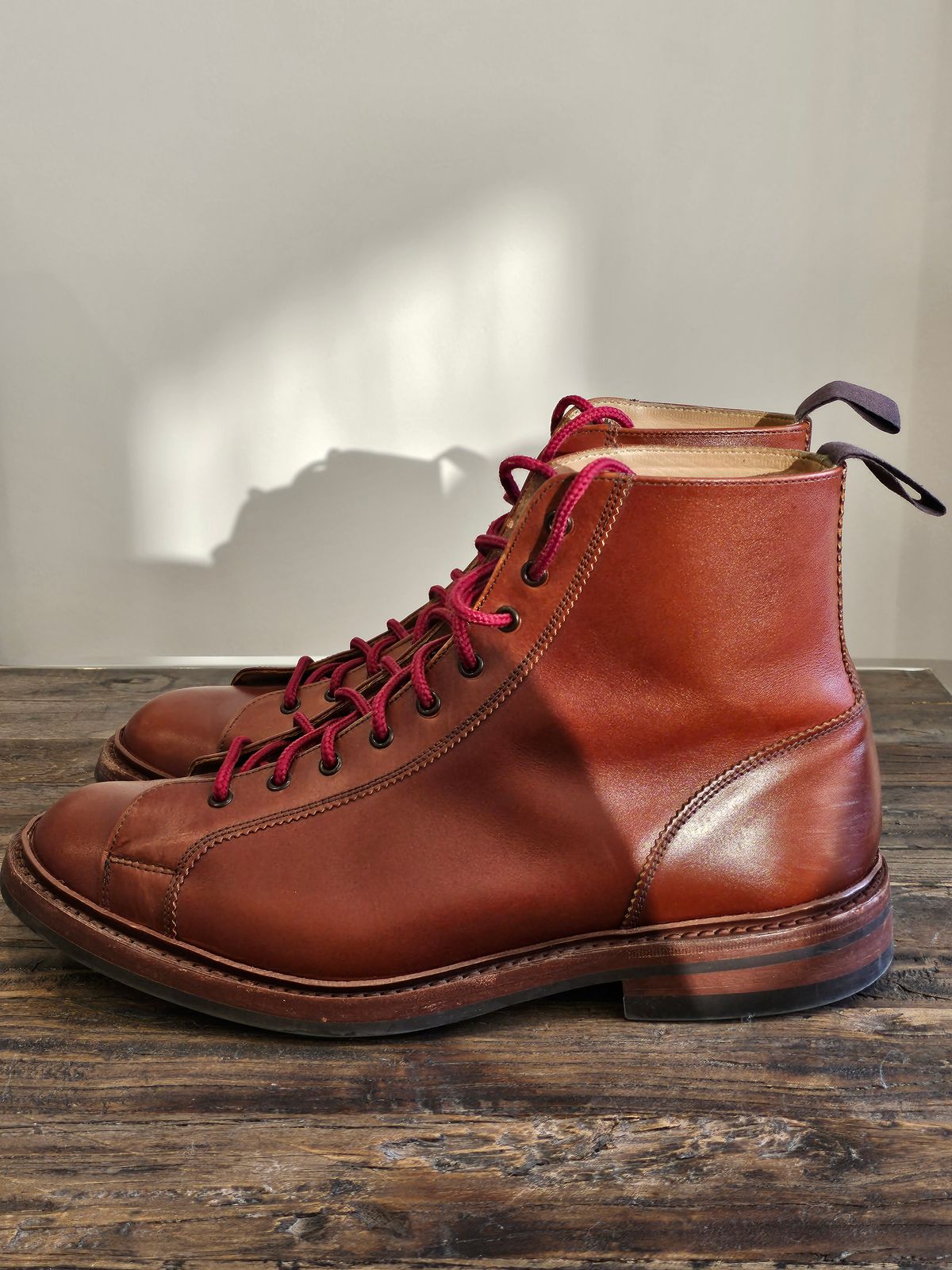 Photo by cgbaird2 on November 30, 2021 of the Tricker's Ethan Monkey Boot in Marron Calf.