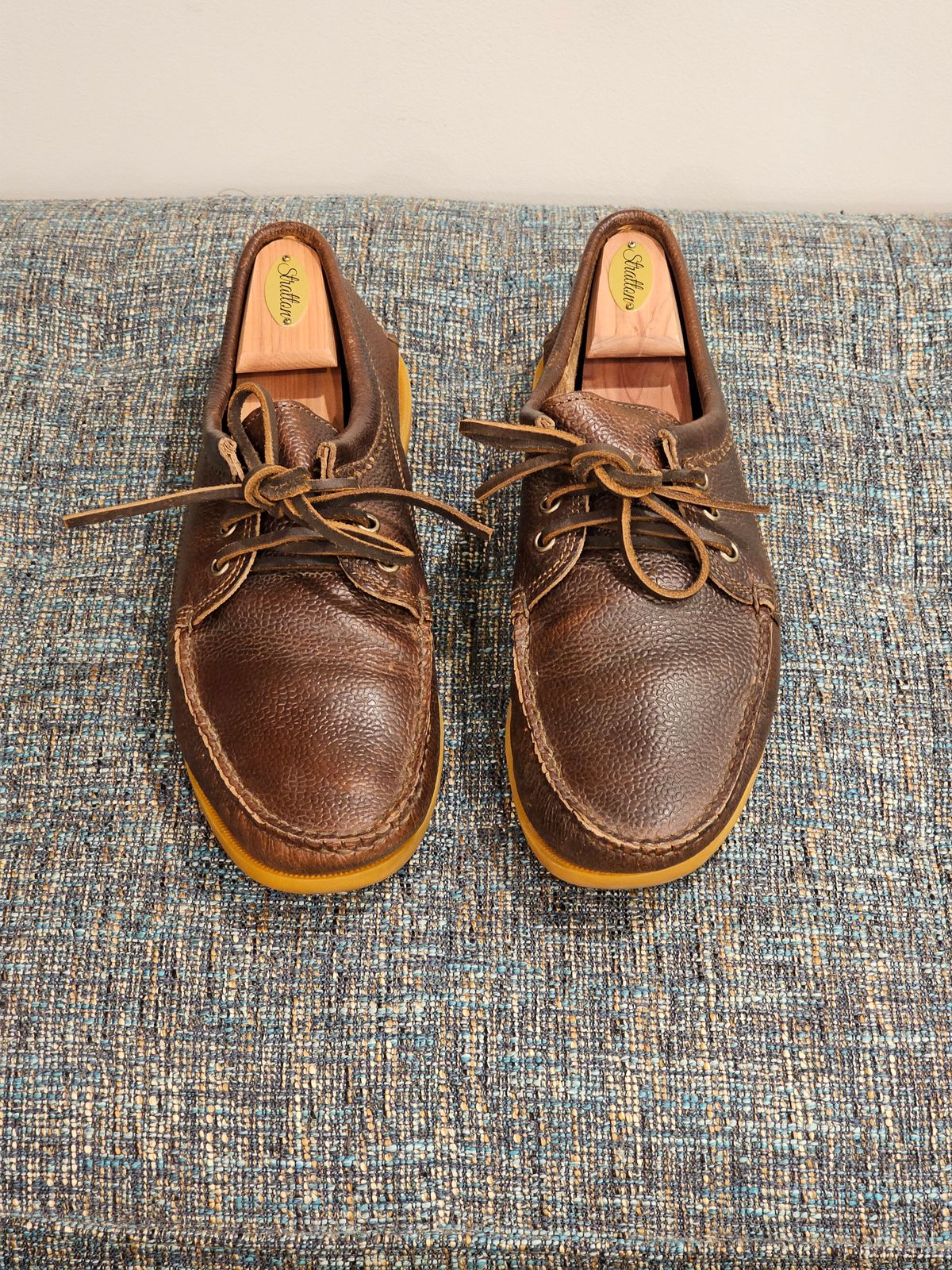Photo by cgbaird2 on June 5, 2021 of the Quoddy Blucher in Horween Brown Chromexcel.