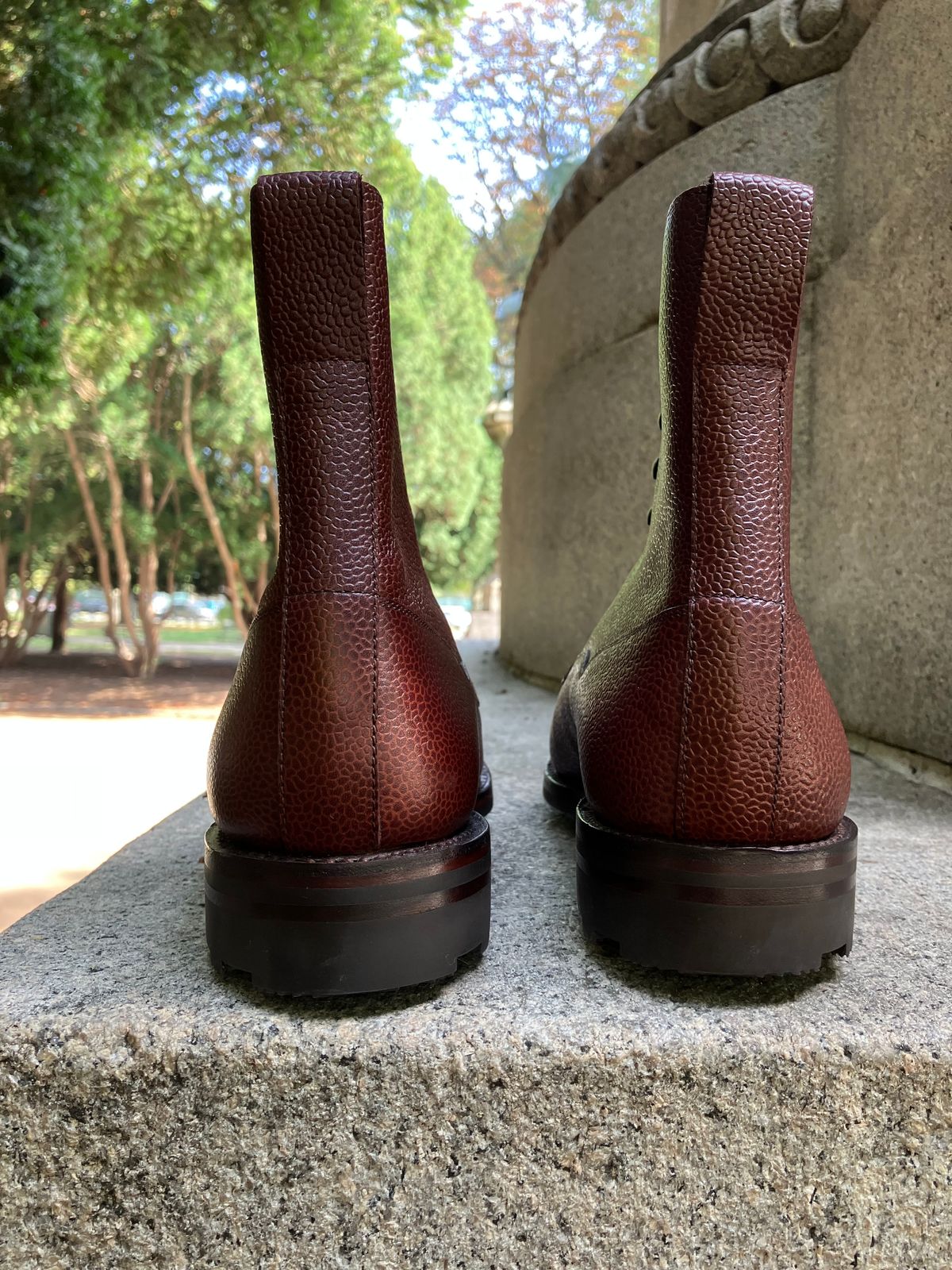 Photo by doublekicks on October 2, 2025 of the Crockett & Jones Radnor in Rust Scotch Grain.