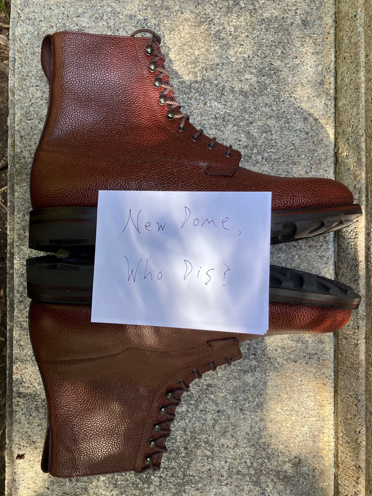 Photo by doublekicks on October 2, 2025 of the Crockett & Jones Radnor in Rust Scotch Grain.