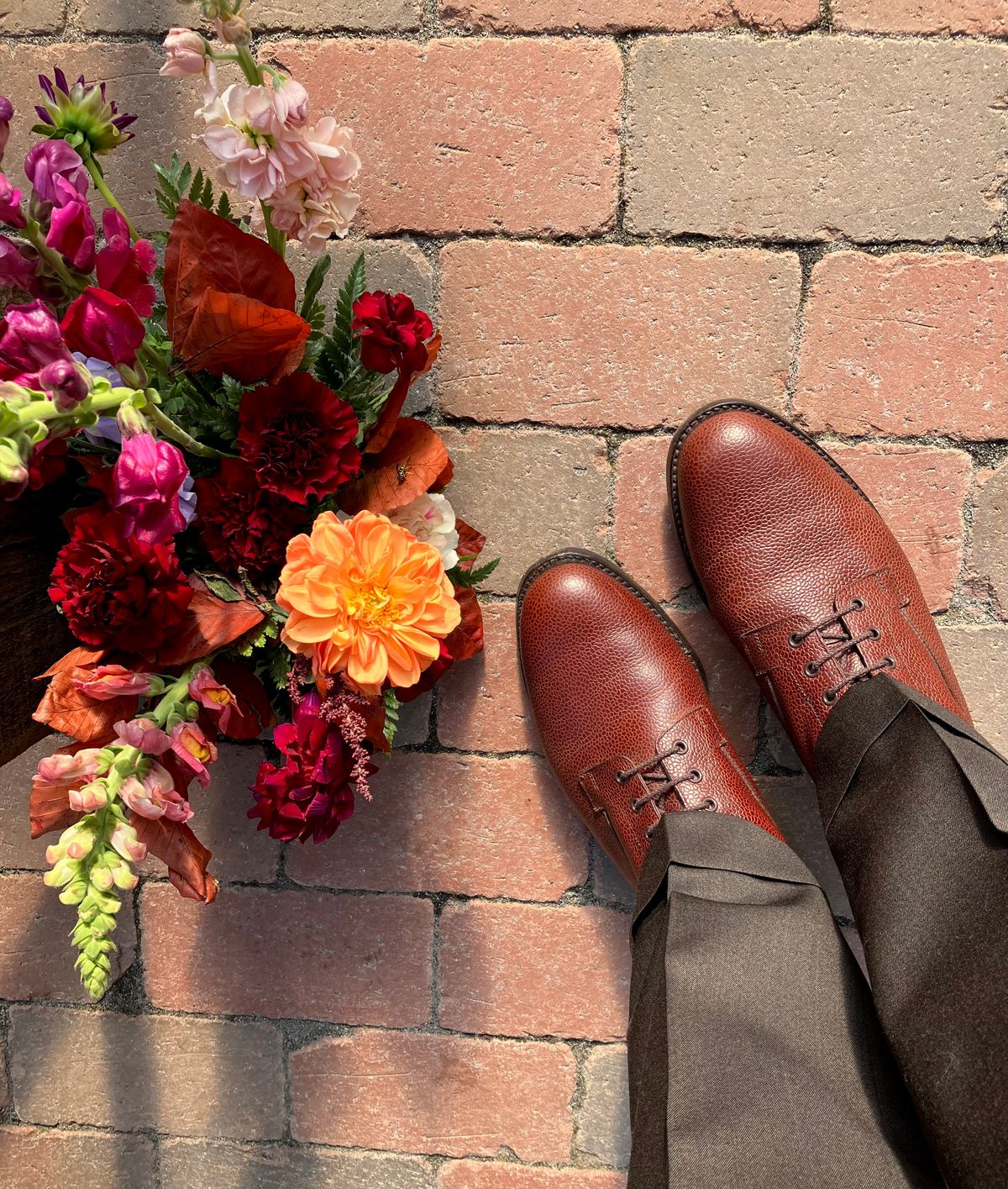 Photo by doublekicks on November 2, 2025 of the Crockett & Jones Radnor in Rust Scotch Grain.
