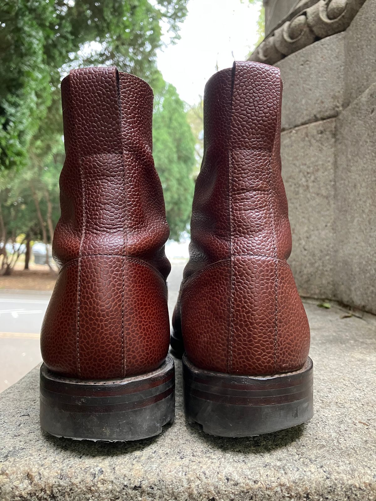 Photo by doublekicks on November 3, 2025 of the Crockett & Jones Radnor in Rust Scotch Grain.