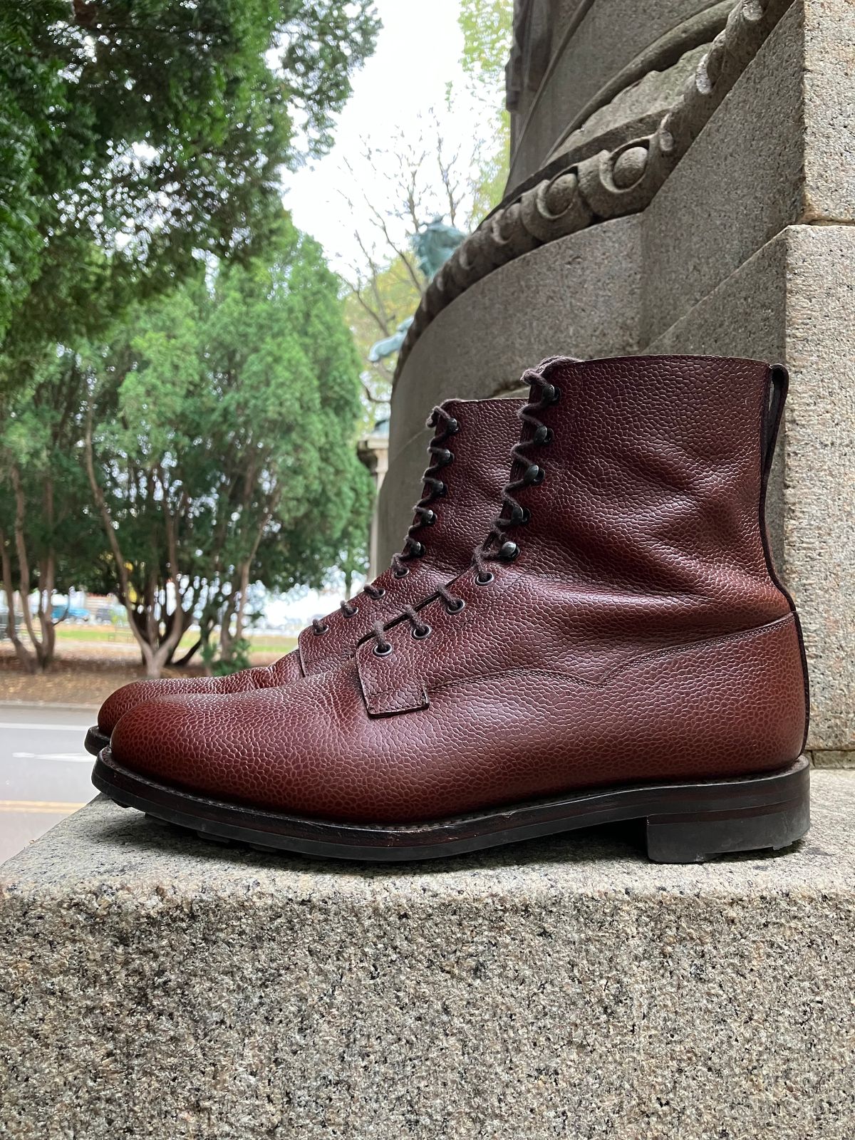 Photo by doublekicks on November 3, 2025 of the Crockett & Jones Radnor in Rust Scotch Grain.