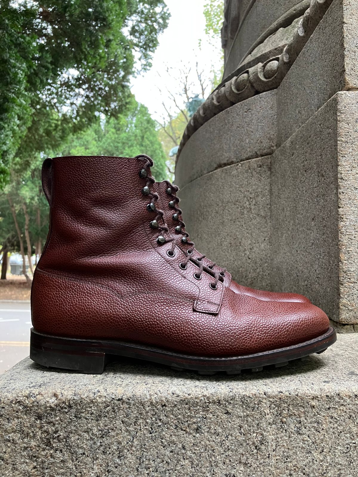 Photo by doublekicks on November 3, 2025 of the Crockett & Jones Radnor in Rust Scotch Grain.