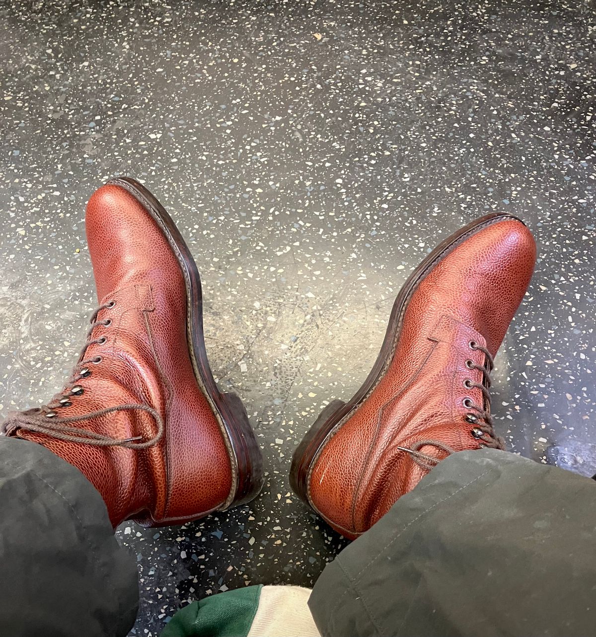 Photo by doublekicks on November 19, 2025 of the Crockett & Jones Radnor in Rust Scotch Grain.