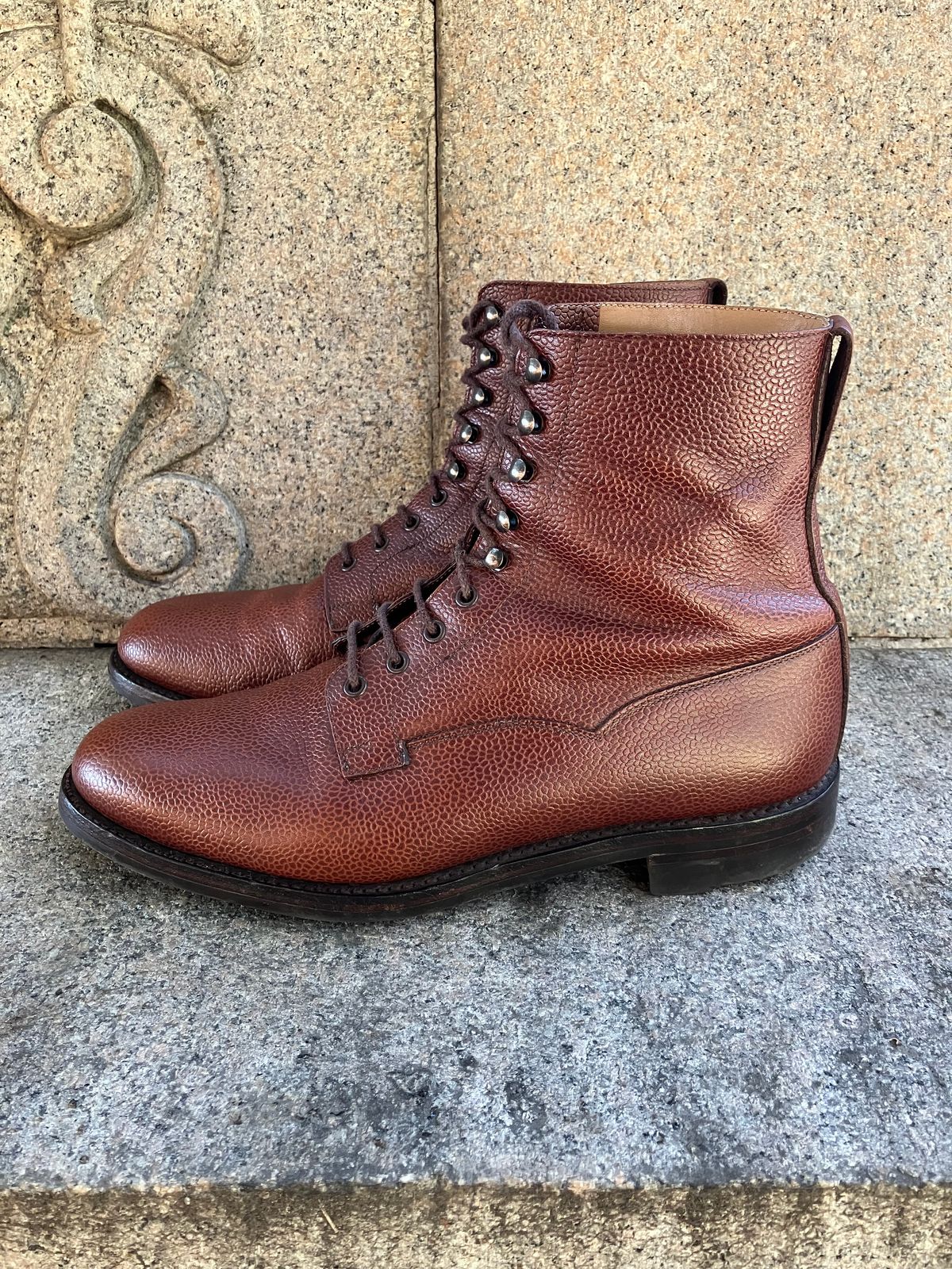 Photo by doublekicks on January 1, 2026 of the Crockett & Jones Radnor in Rust Scotch Grain.