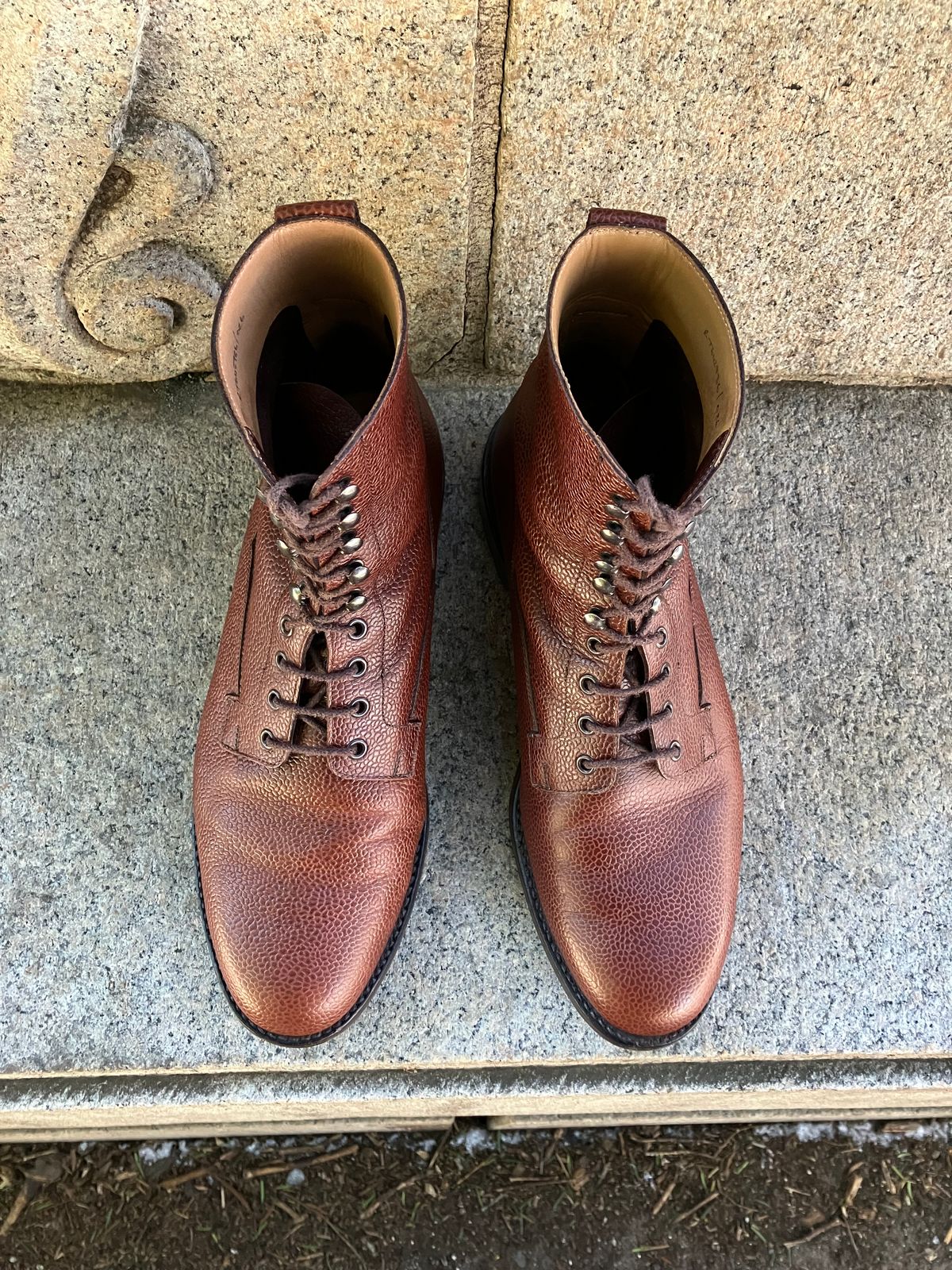 Photo by doublekicks on January 1, 2026 of the Crockett & Jones Radnor in Rust Scotch Grain.