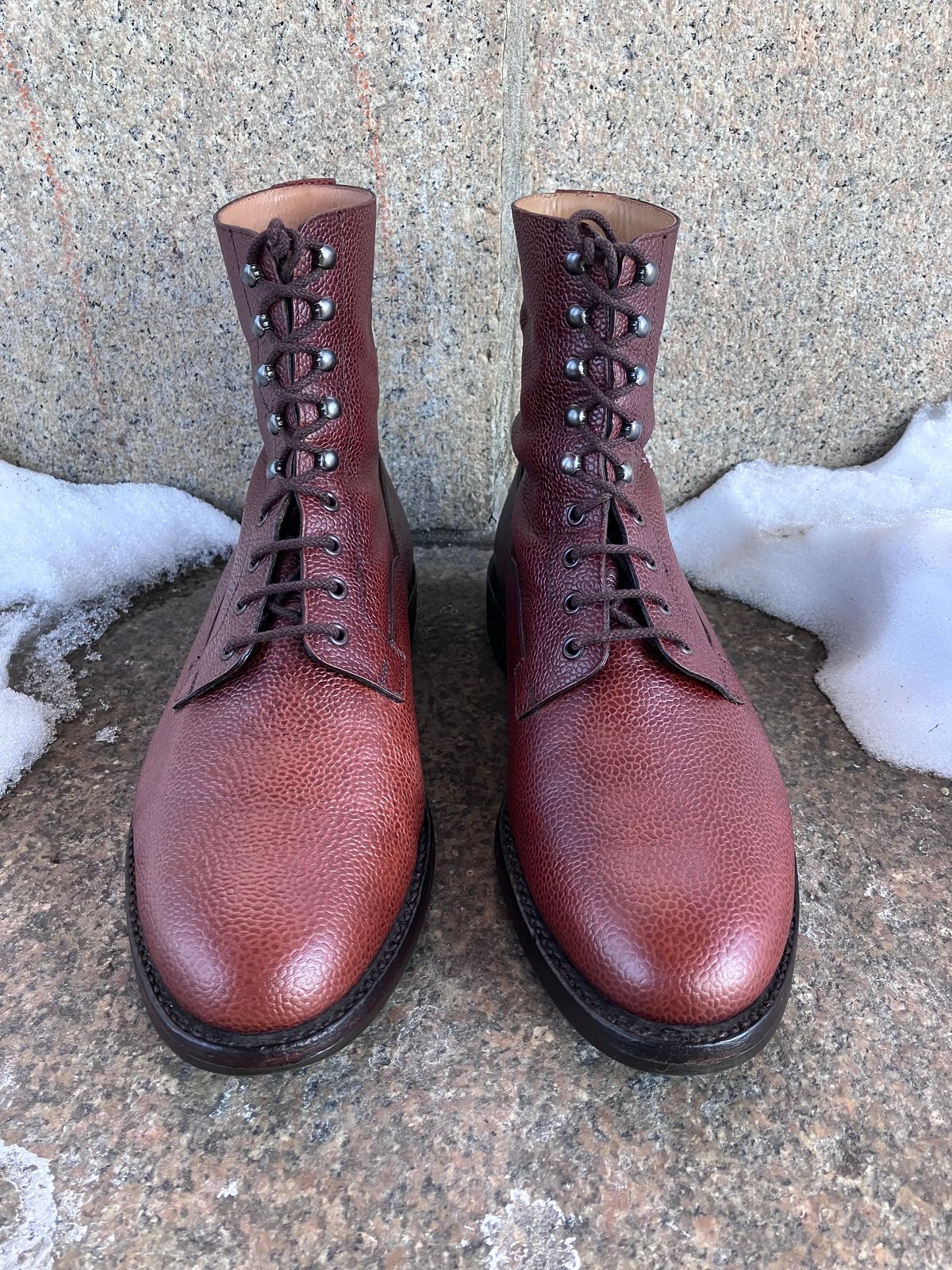 Photo by doublekicks on February 2, 2026 of the Crockett & Jones Radnor in Rust Scotch Grain.