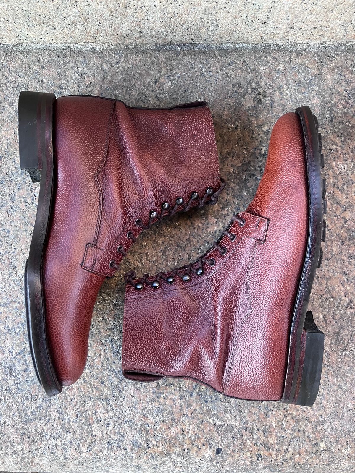 Photo by doublekicks on February 2, 2026 of the Crockett & Jones Radnor in Rust Scotch Grain.