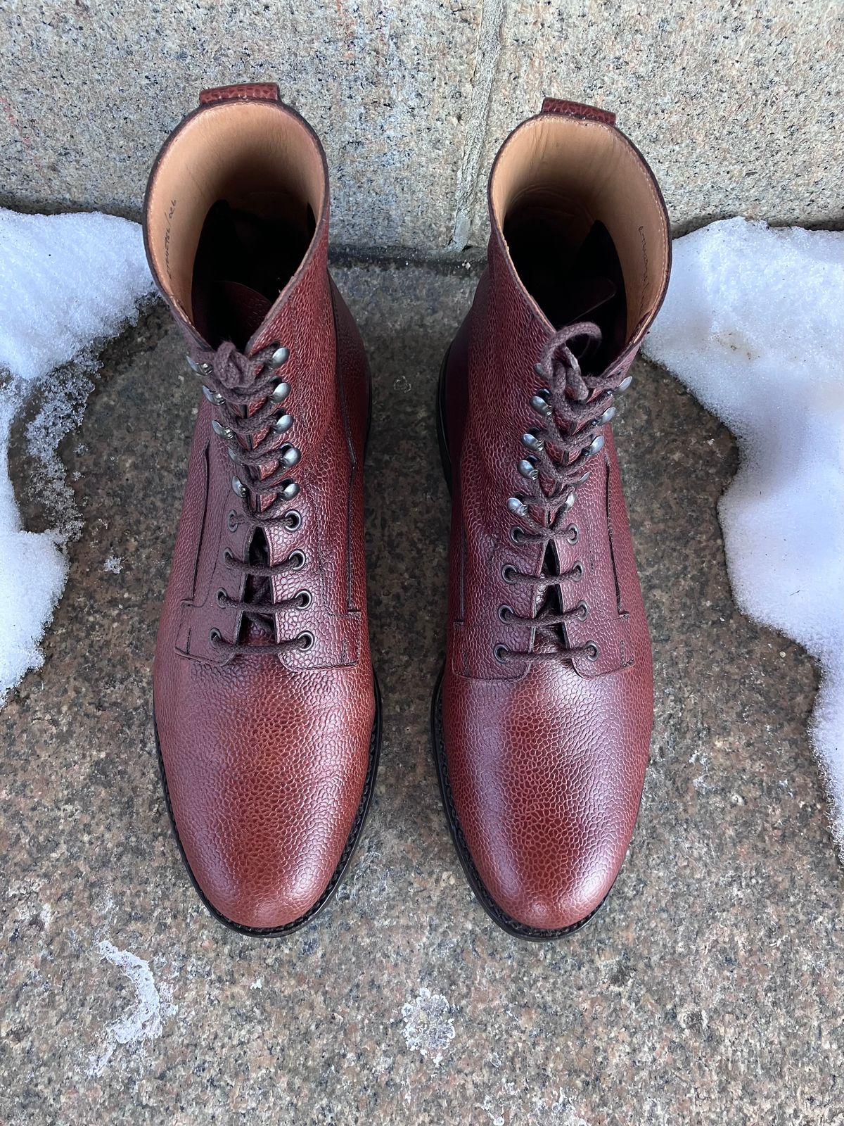 Photo by doublekicks on February 2, 2026 of the Crockett & Jones Radnor in Rust Scotch Grain.