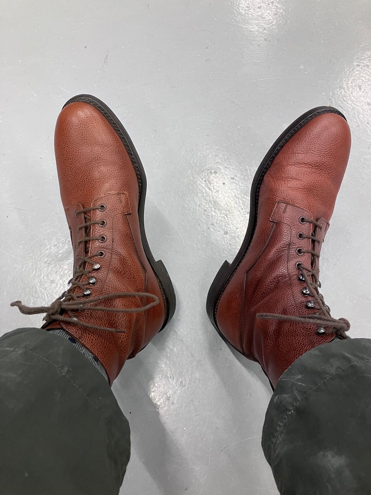 Photo by doublekicks on March 2, 2026 of the Crockett & Jones Radnor in Rust Scotch Grain.