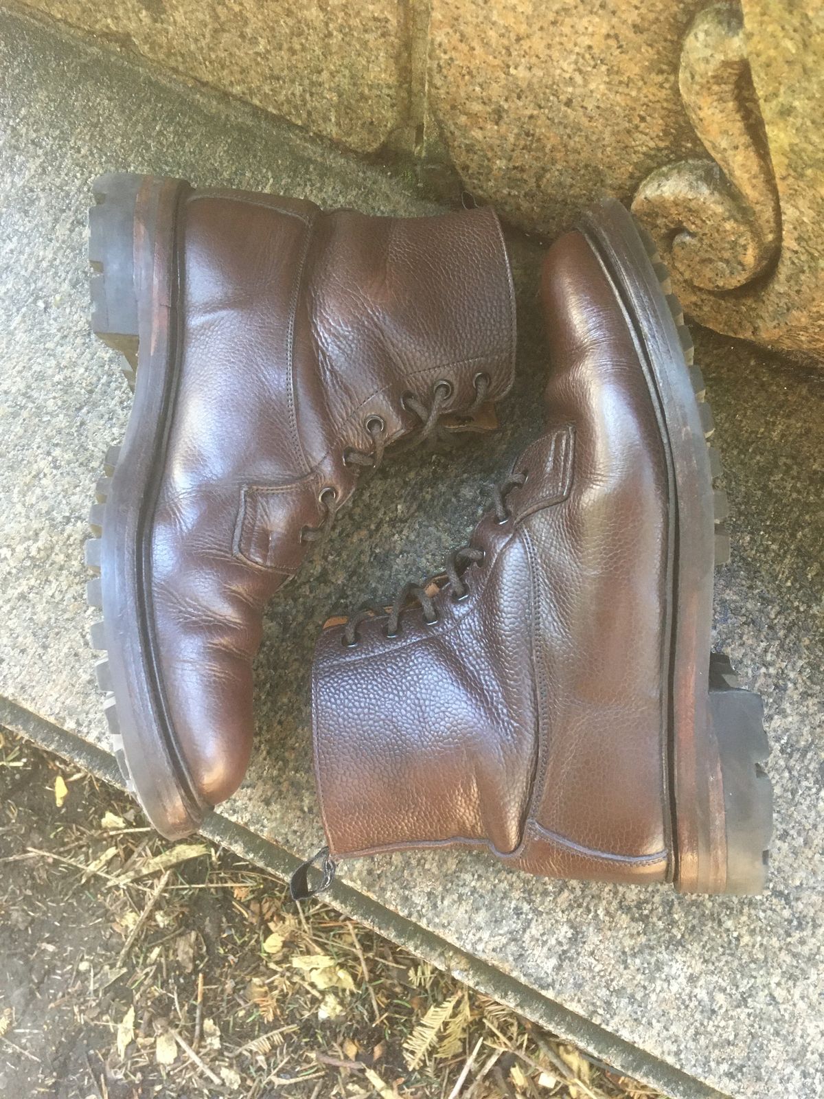 Photo by doublekicks on April 2, 2023 of the Tricker's Burford Plain Derby Boot in Dark Brown Olivia Scotch Grain.