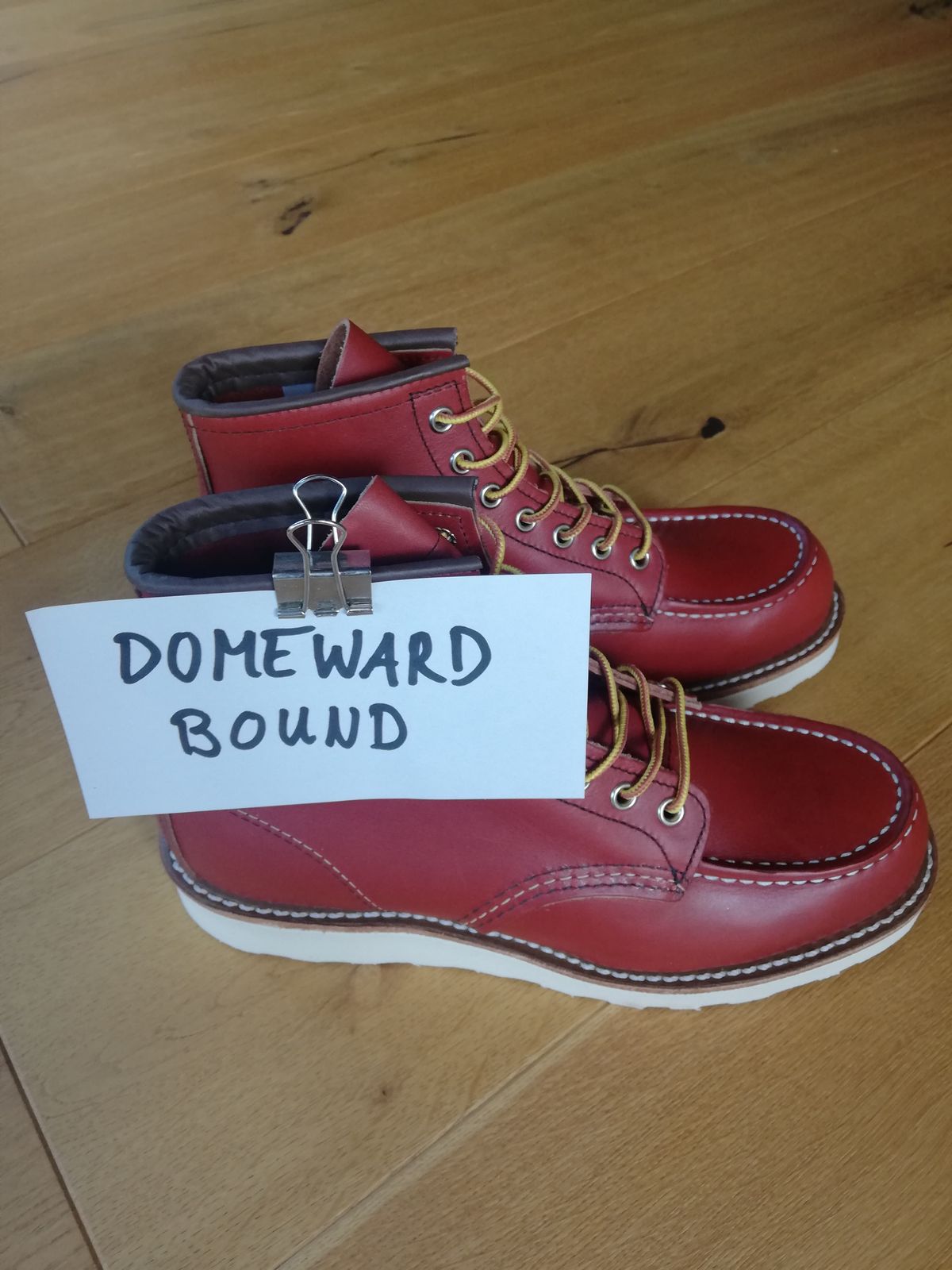 Photo by Lukas_castle on October 1, 2023 of the Red Wing 6-Inch Classic Moc in S.B. Foot Oro-Russet Portage.