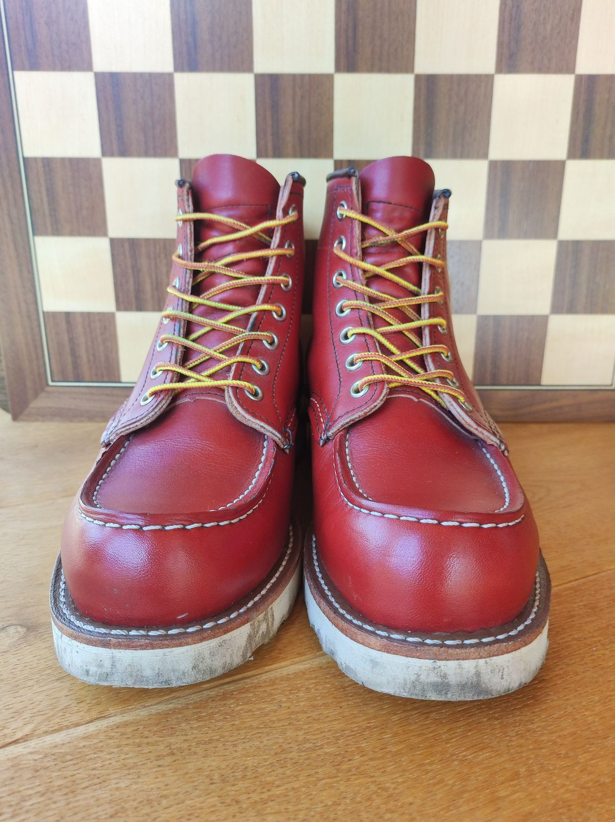 Photo by Lukas_castle on November 1, 2023 of the Red Wing 6-Inch Classic Moc in S.B. Foot Oro-Russet Portage.