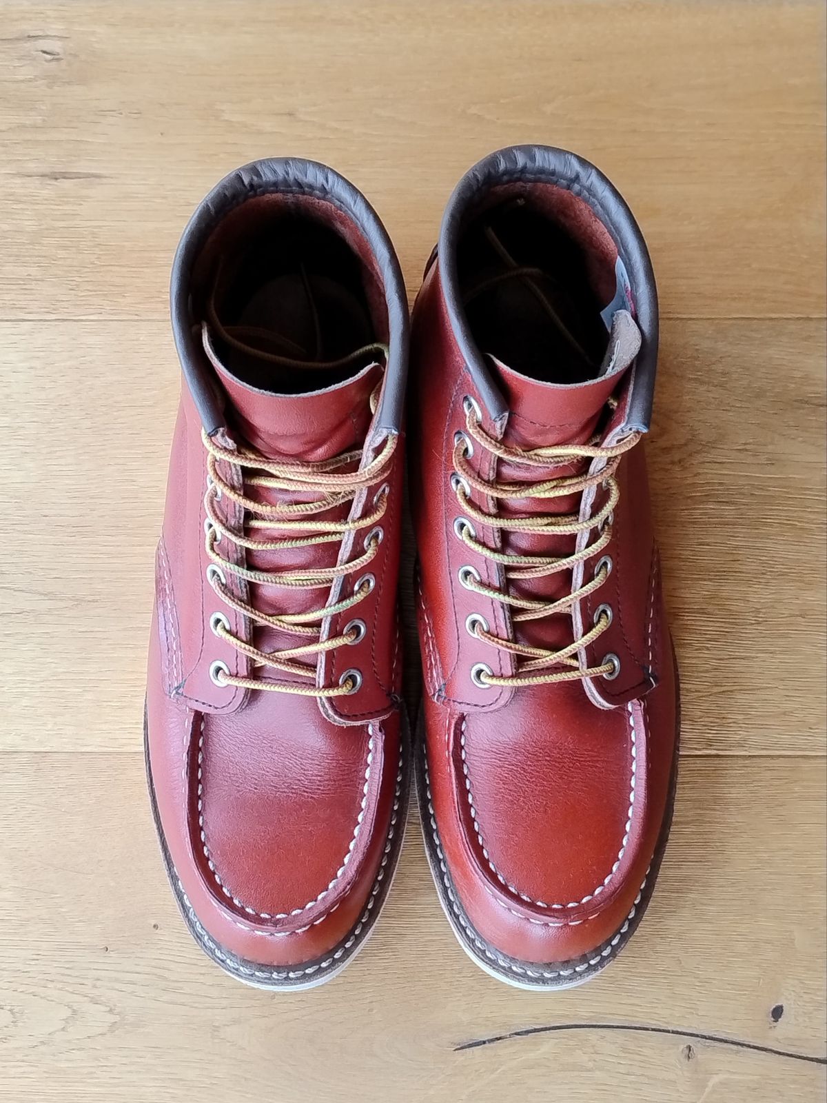 Photo by Lukas_castle on December 4, 2023 of the Red Wing 6-Inch Classic Moc in S.B. Foot Oro-Russet Portage.