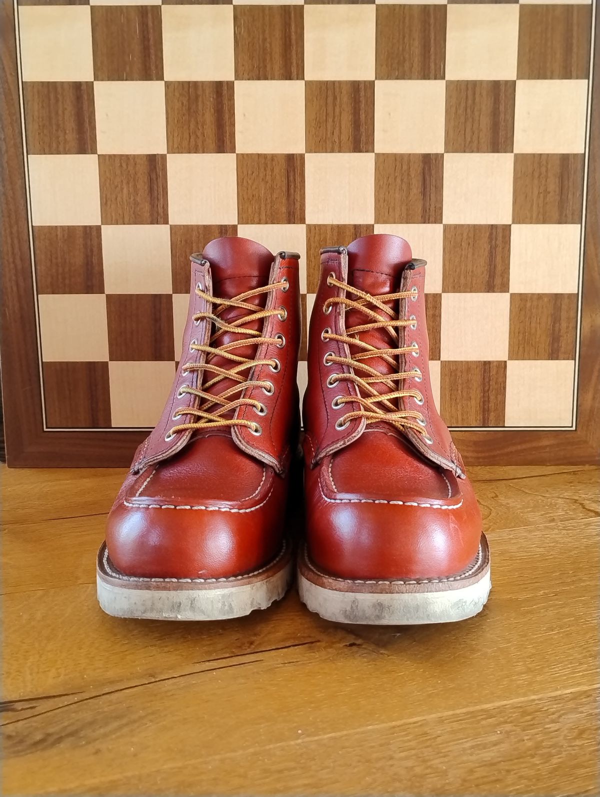 Photo by Lukas_castle on January 3, 2024 of the Red Wing 6-Inch Classic Moc in S.B. Foot Oro-Russet Portage.