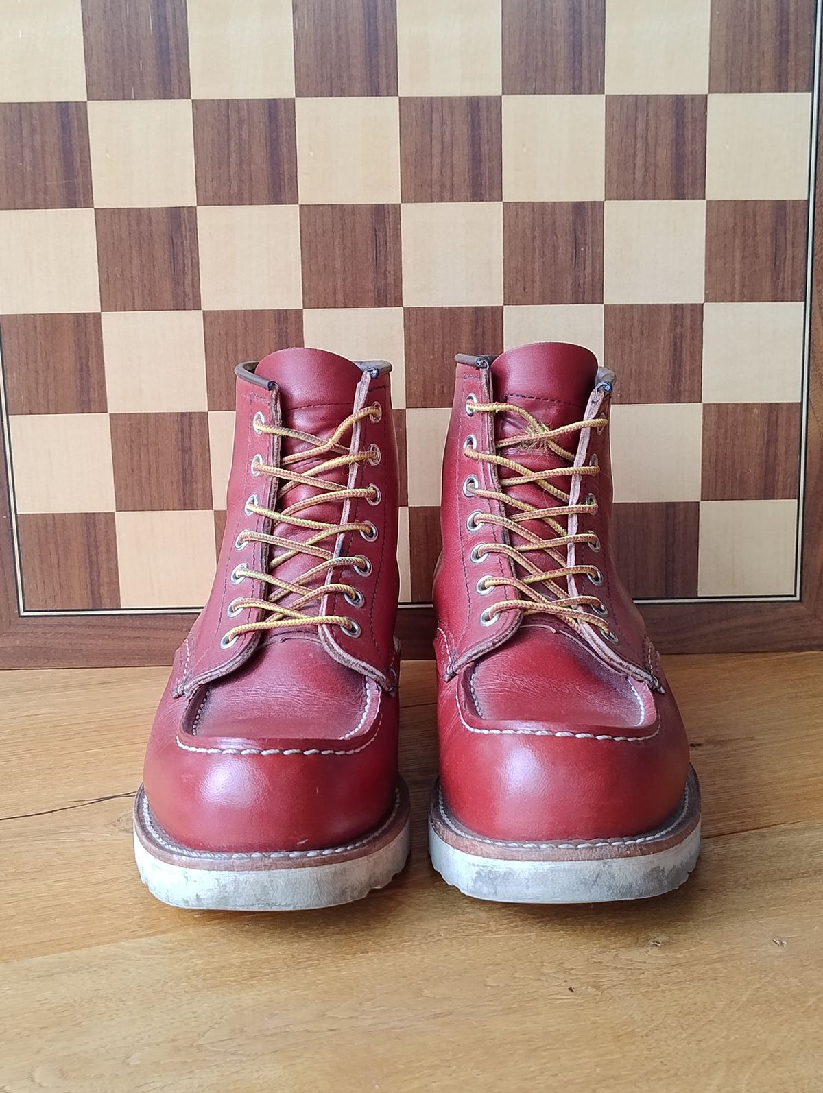 Photo by Lukas_castle on March 4, 2024 of the Red Wing 6-Inch Classic Moc in S.B. Foot Oro-Russet Portage.