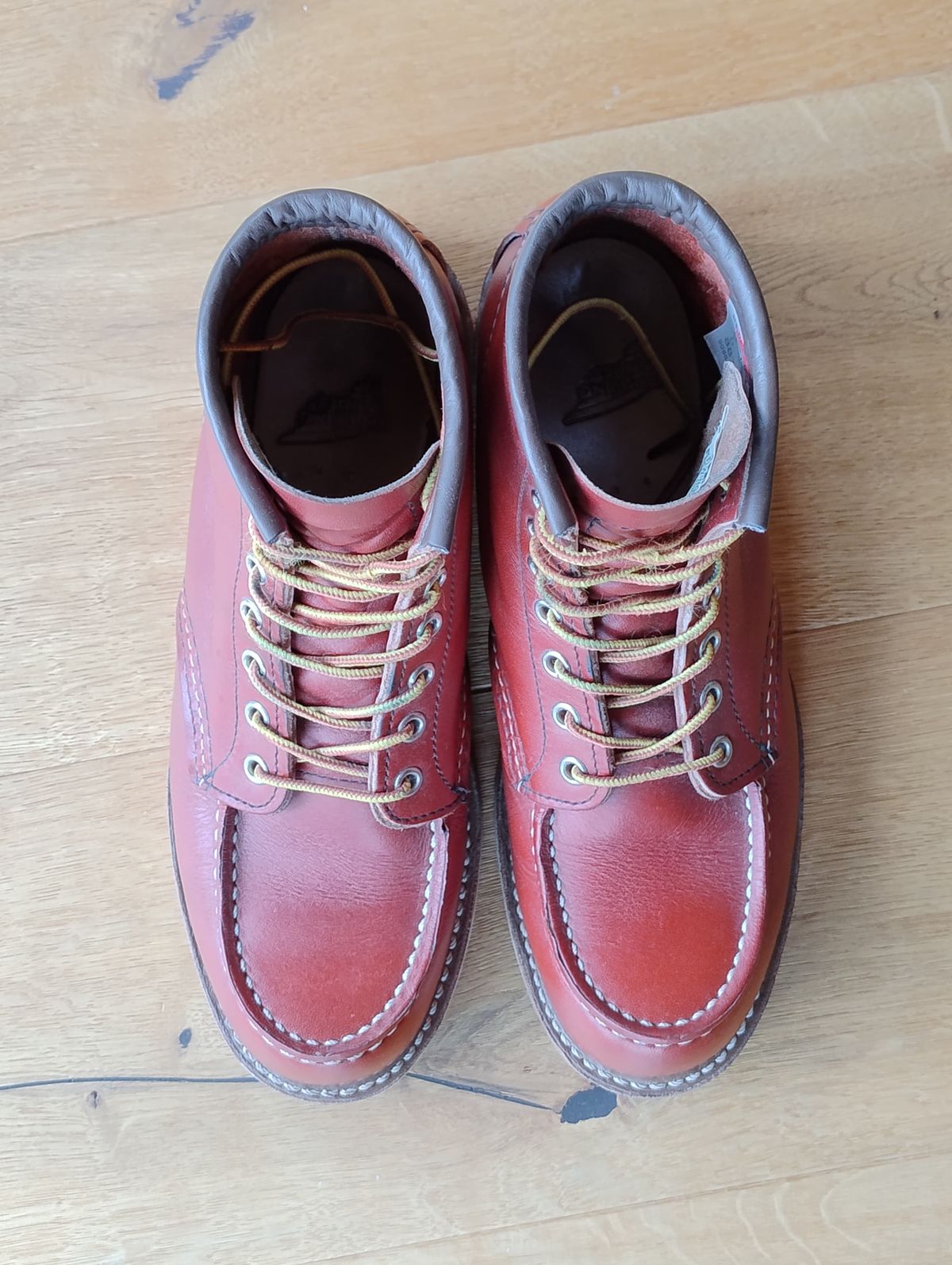 Photo by Lukas_castle on March 4, 2024 of the Red Wing 6-Inch Classic Moc in S.B. Foot Oro-Russet Portage.