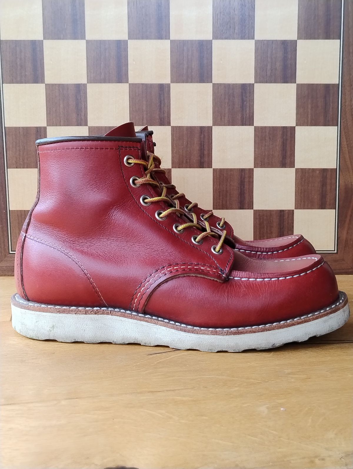 Photo by Lukas_castle on April 1, 2024 of the Red Wing 6-Inch Classic Moc in S.B. Foot Oro-Russet Portage.