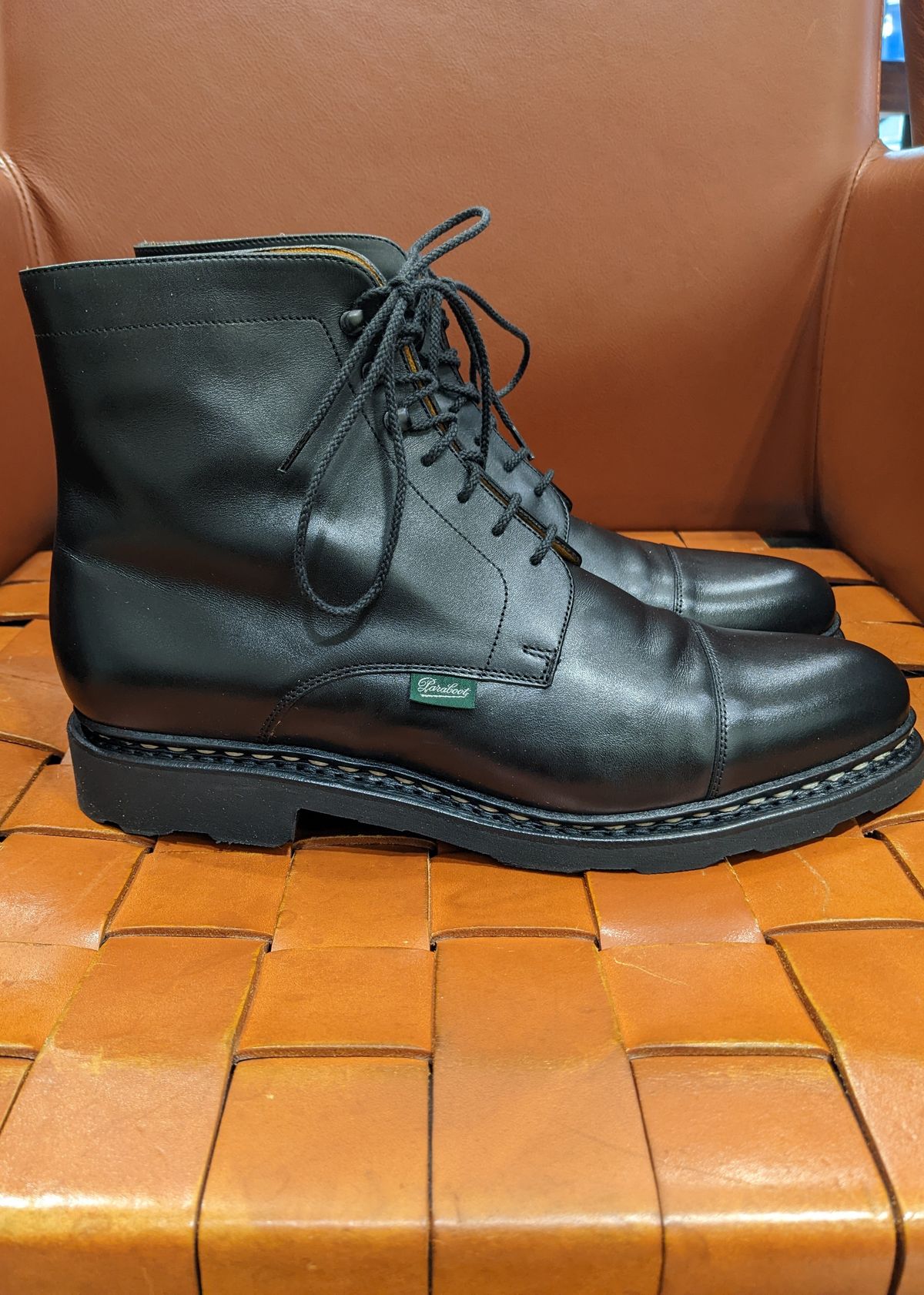 Photo by Vonfeld on October 1, 2022 of the Paraboot Unlisted Model in Unknown Leather.