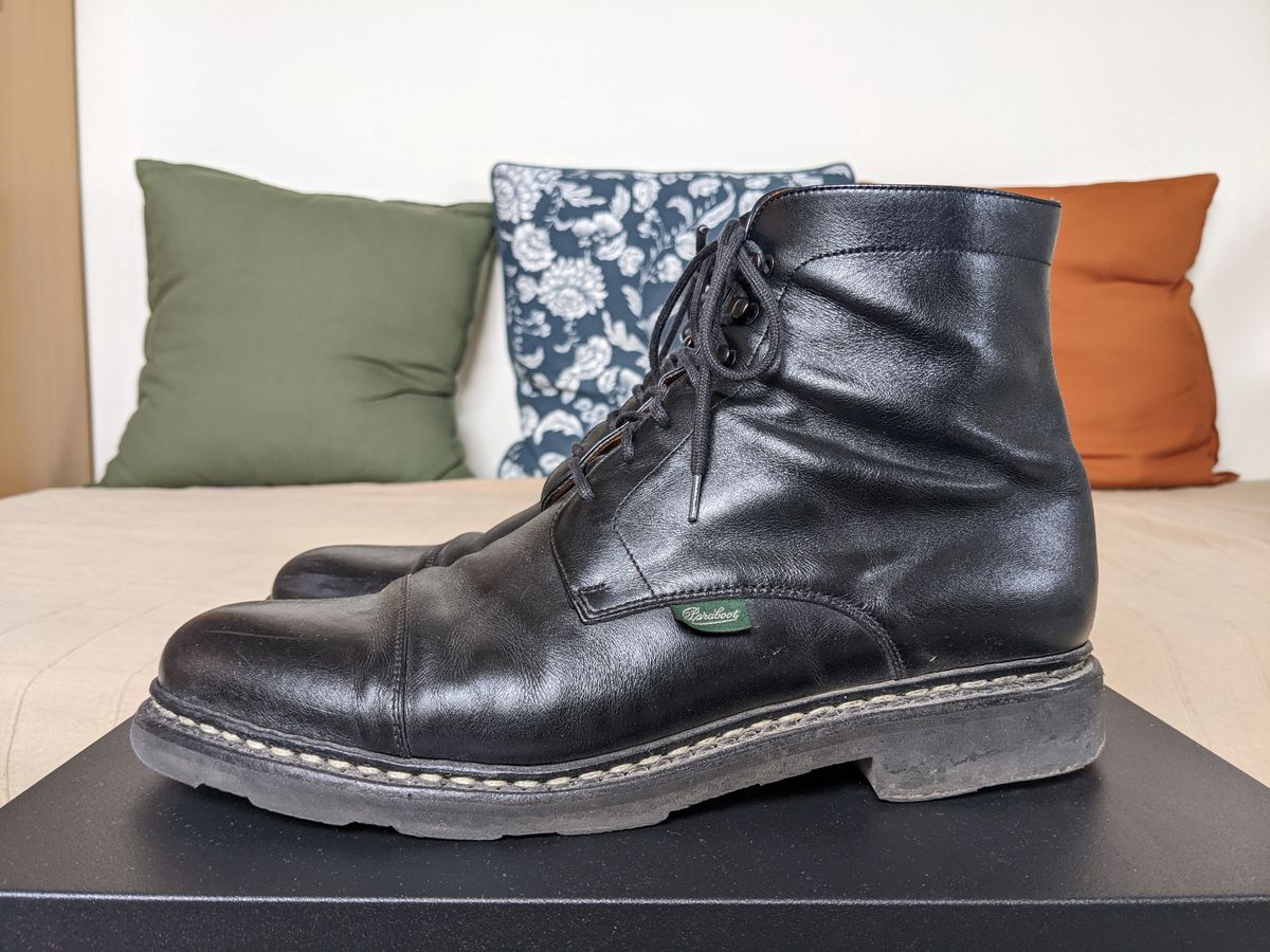 Photo by Vonfeld on December 1, 2022 of the Paraboot Unlisted Model in Unknown Leather.