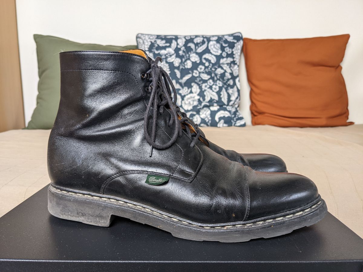 Photo by Vonfeld on December 1, 2022 of the Paraboot Unlisted Model in Unknown Leather.