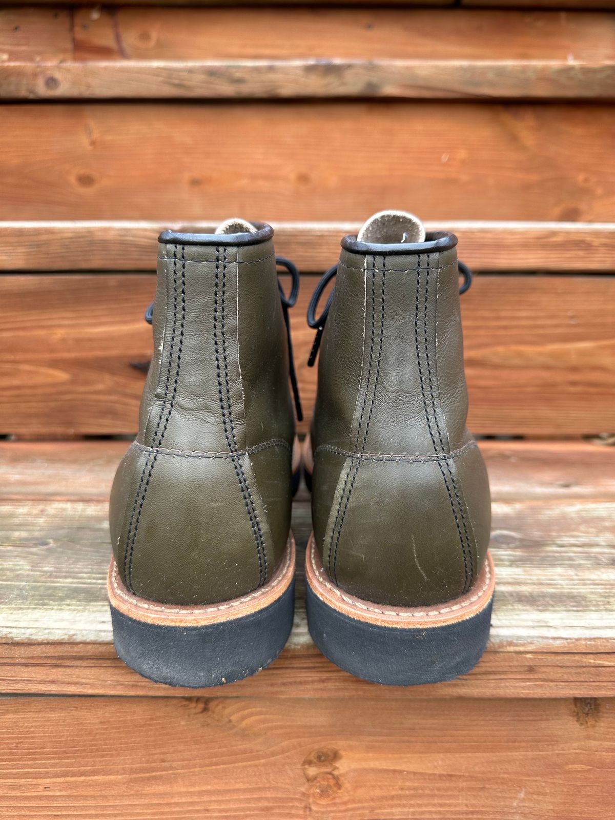Photo by boots_and_all_ on December 4, 2023 of the Red Wing 6-Inch Classic Moc in S.B. Foot Alpine Portage.