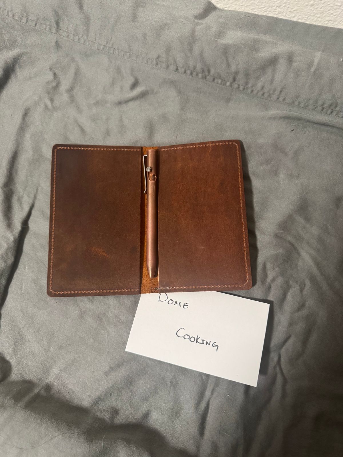 Photo by 617reasonswhy on November 2, 2025 of the Northstar Leather Field Notes Cover in S.B. Foot Copper Rough and Tough.
