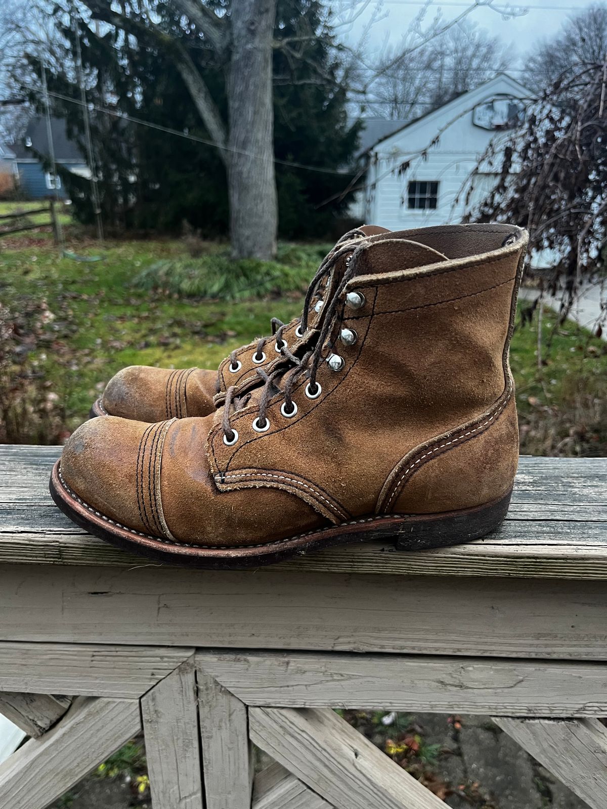Photo by 617reasonswhy on December 5, 2023 of the Red Wing Iron Ranger in S.B. Foot Hawthorne Muleskinner.