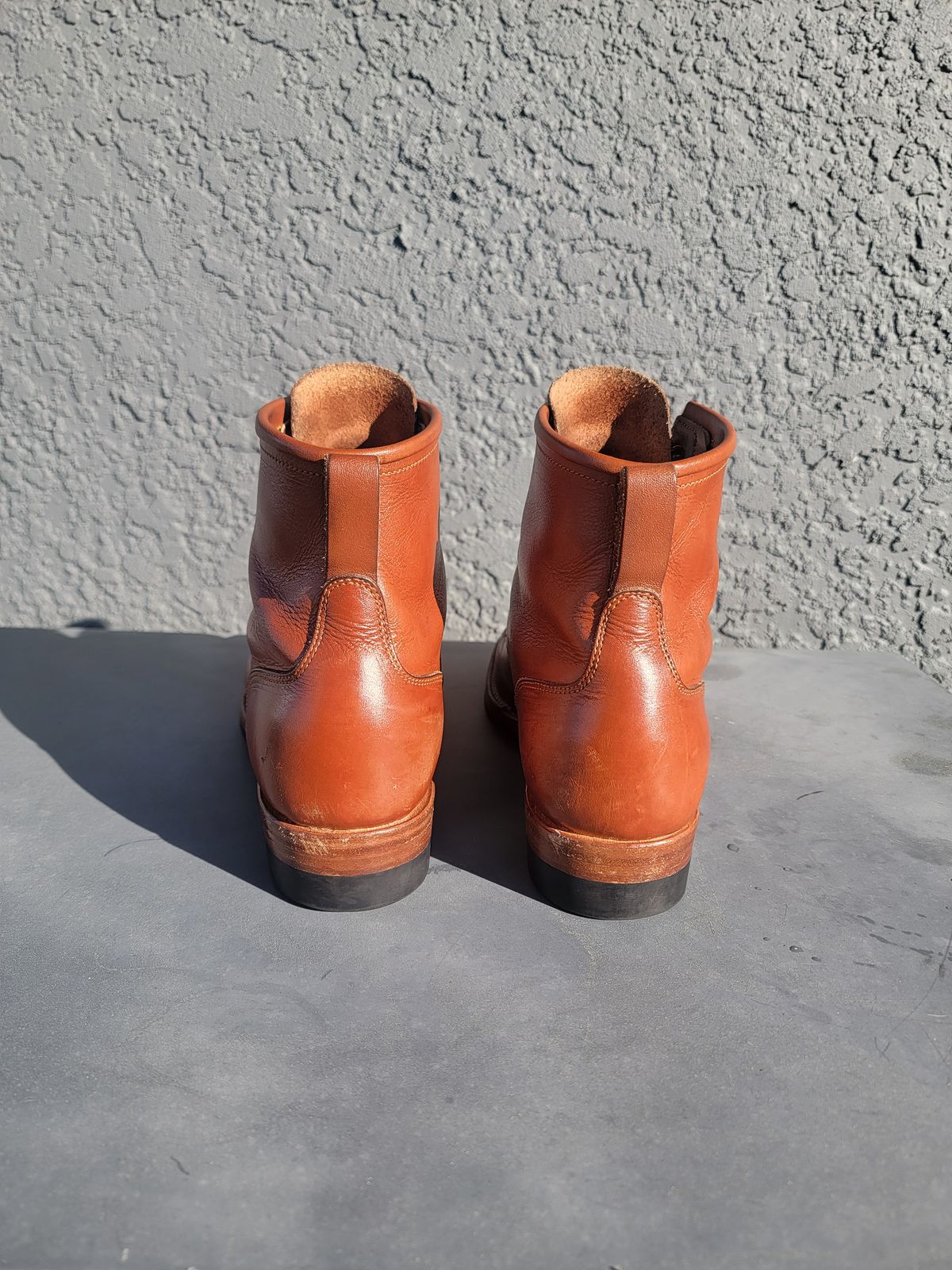 Photo by luisRuiz1125 on February 5, 2024 of the Iron Boots The Chosen One in S.B. Foot Teak Featherstone.