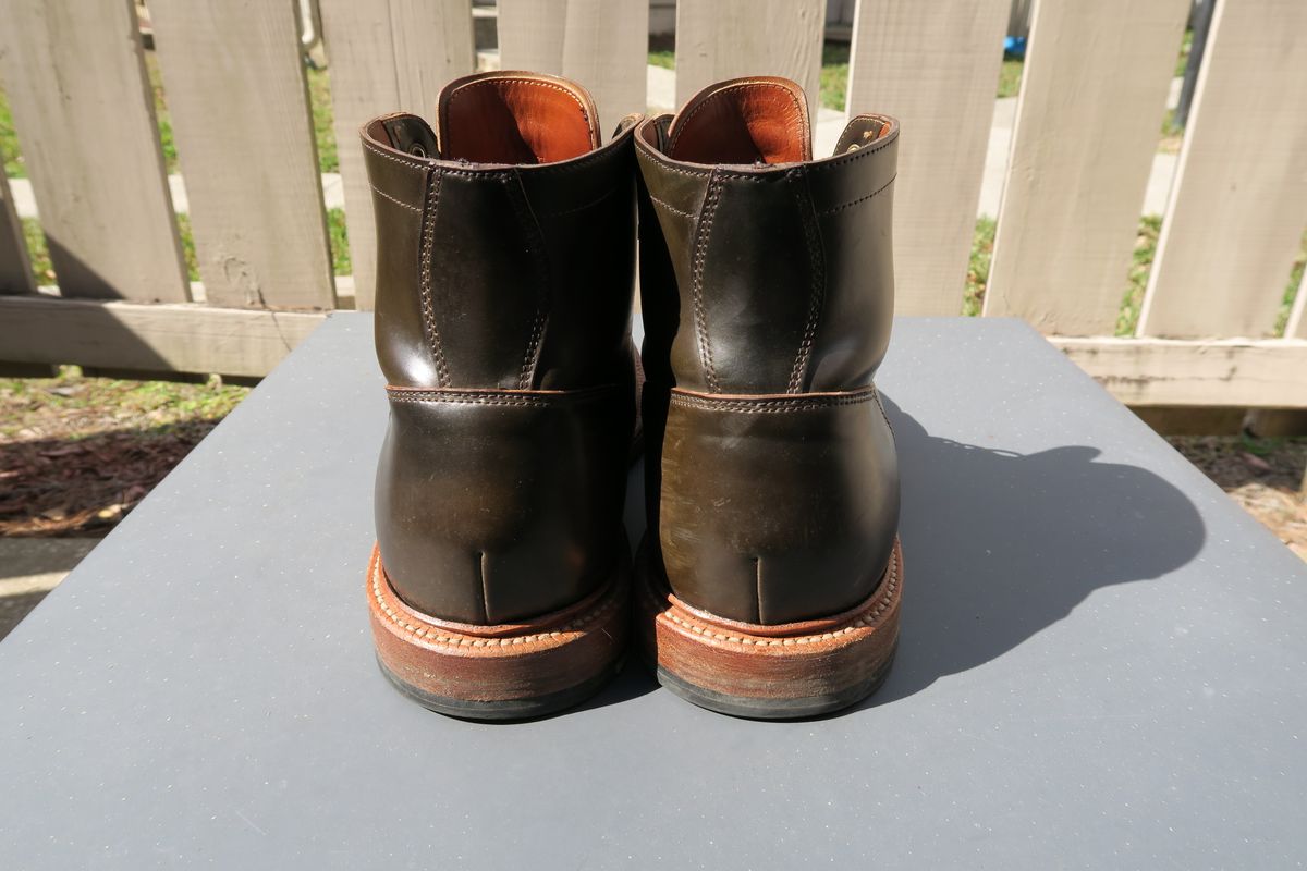 Photo by luisRuiz1125 on February 4, 2023 of the Grant Stone Diesel Boot in Horween Maduro Shell Cordovan.