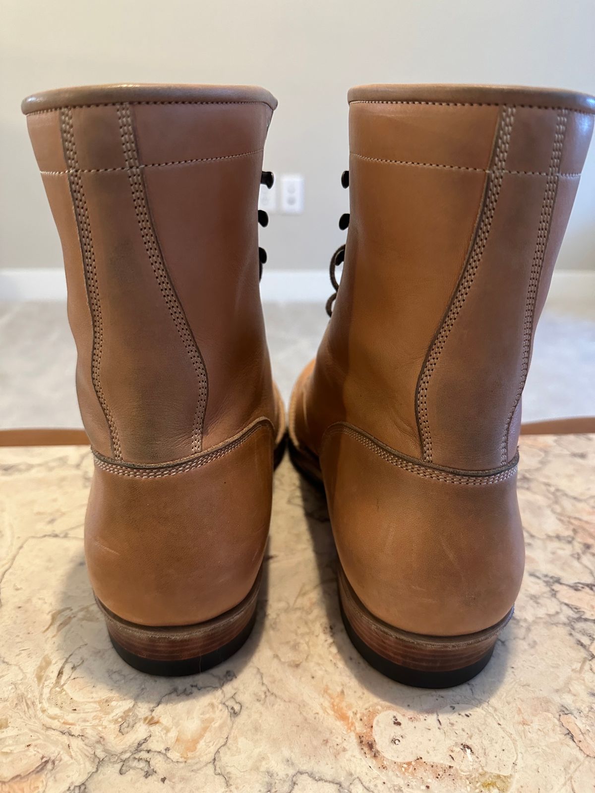 Photo by rrubes16 on November 5, 2023 of the Onderhoud SVC02 Packer Boot in Horween Natural Essex.