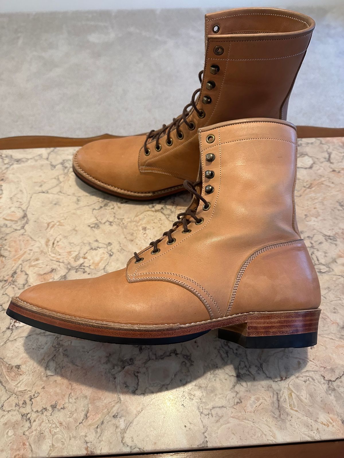 Photo by rrubes16 on November 5, 2023 of the Onderhoud SVC02 Packer Boot in Horween Natural Essex.
