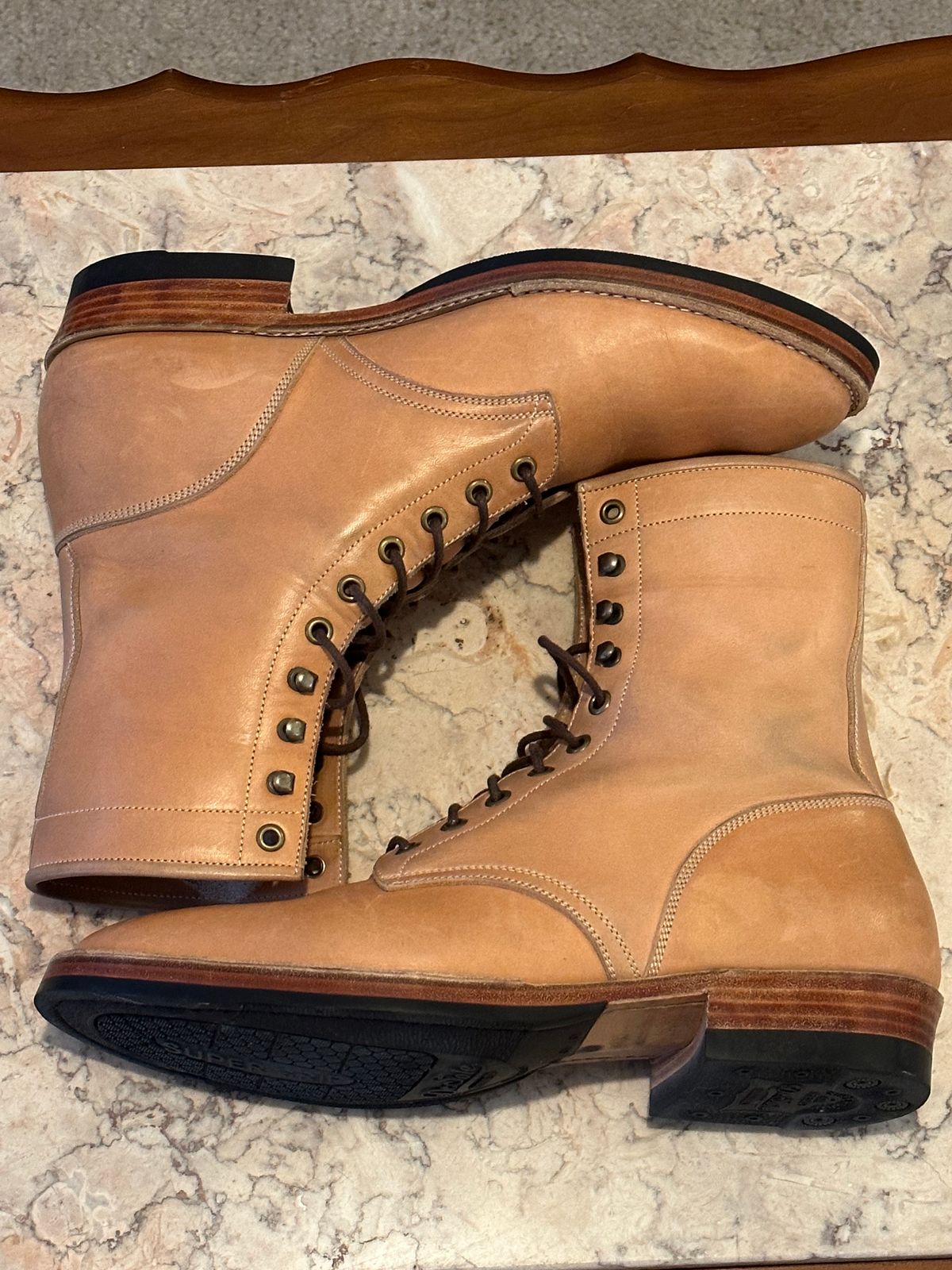 Photo by rrubes16 on November 5, 2023 of the Onderhoud SVC02 Packer Boot in Horween Natural Essex.
