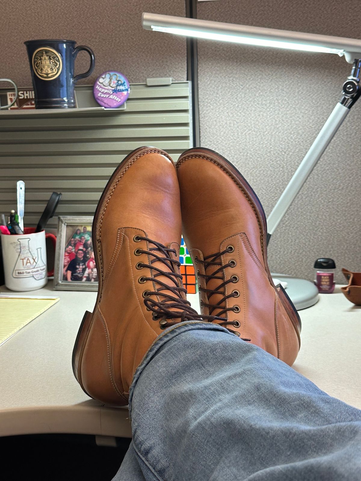Photo by rrubes16 on December 5, 2023 of the Onderhoud SVC02 Packer Boot in Horween Natural Essex.
