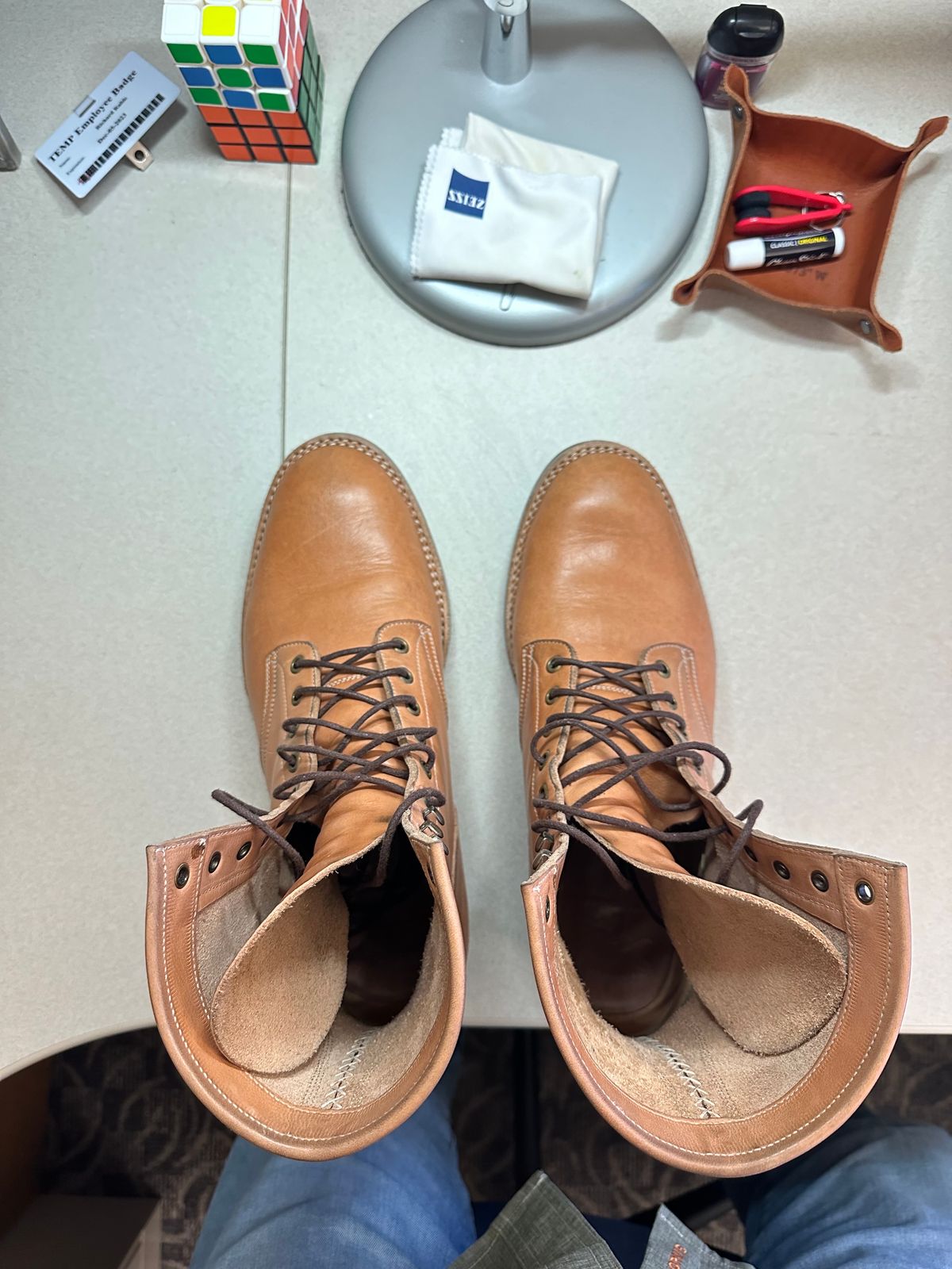 Photo by rrubes16 on December 5, 2023 of the Onderhoud SVC02 Packer Boot in Horween Natural Essex.