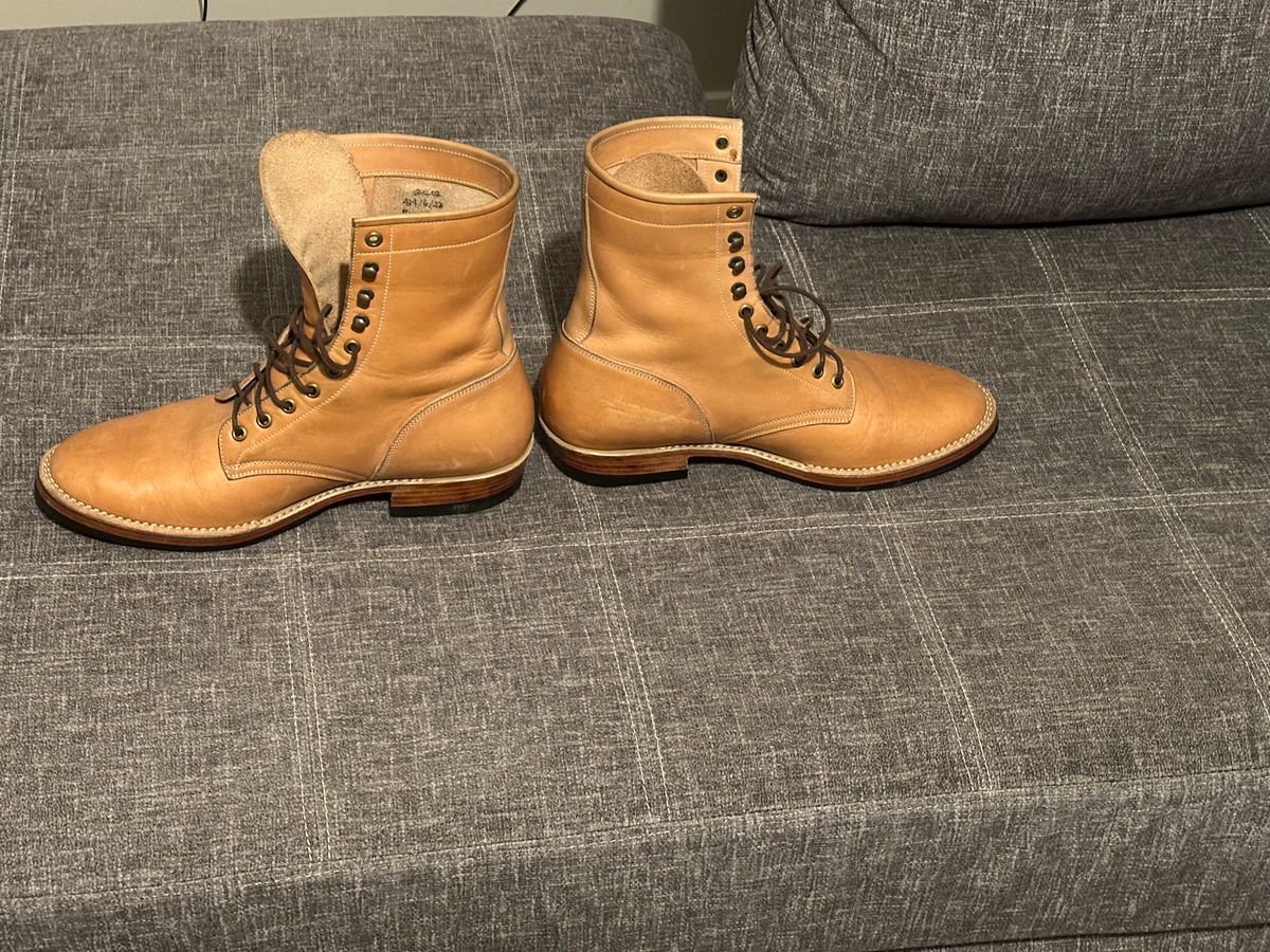 Photo by rrubes16 on January 6, 2024 of the Onderhoud SVC02 Packer Boot in Horween Natural Essex.